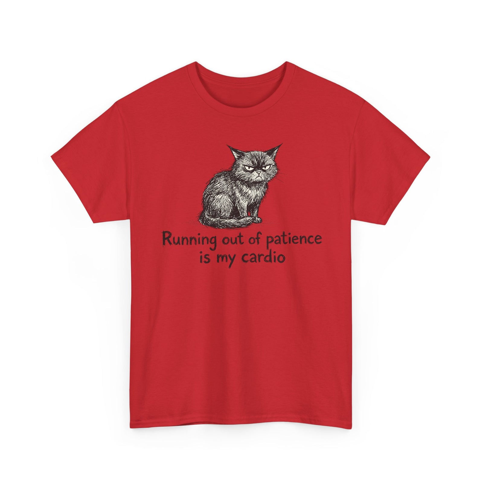 Running Out Of Patience Is My Cardio Cat T-Shirt