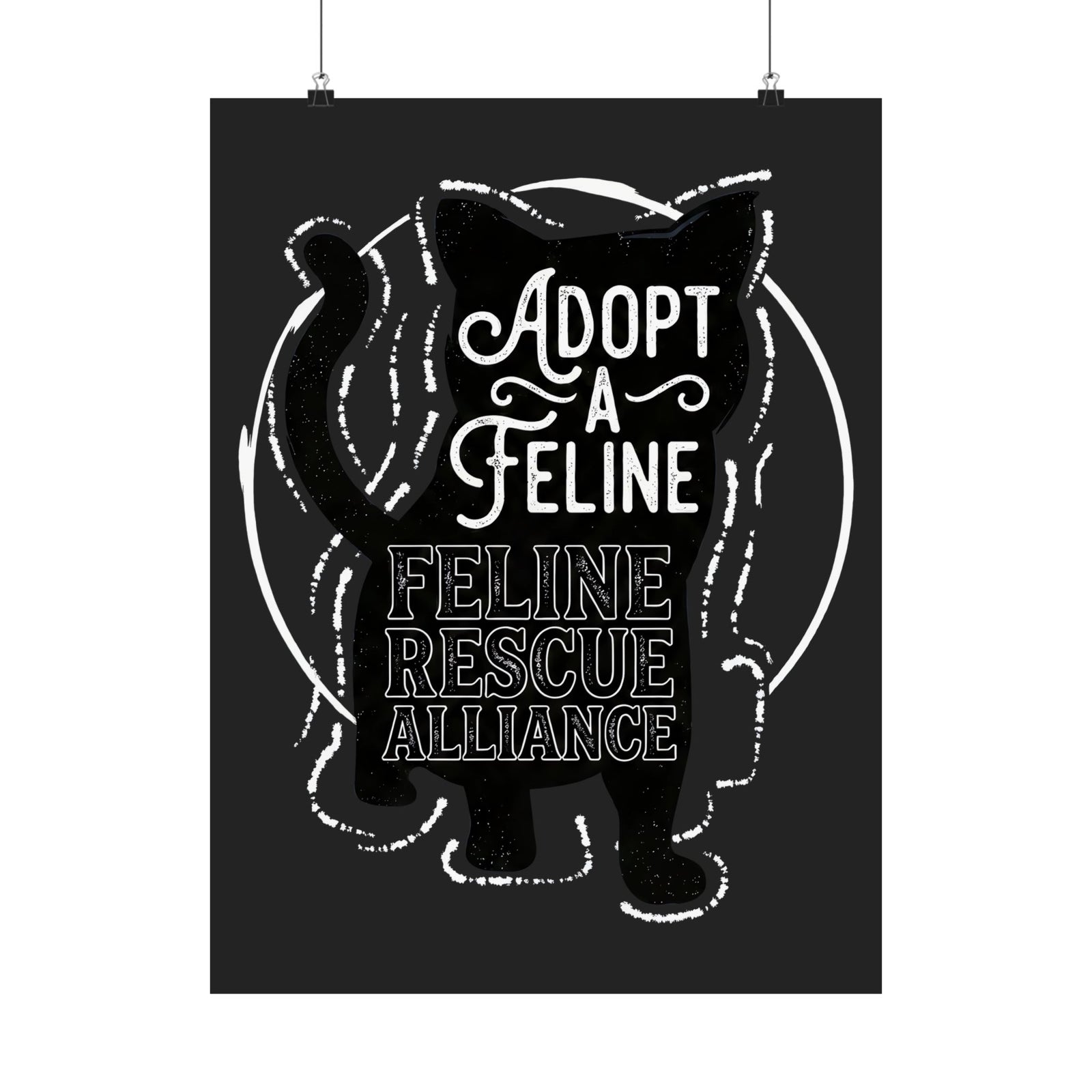 Adopt a Feline Poster – Feline Rescue Alliance Cat Poster, Cat Lover Graphic Poster