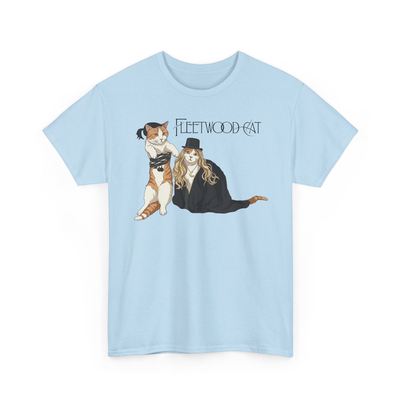 Fleetwood Cat T-Shirt – Vintage Band-Inspired Cat Graphic Tee