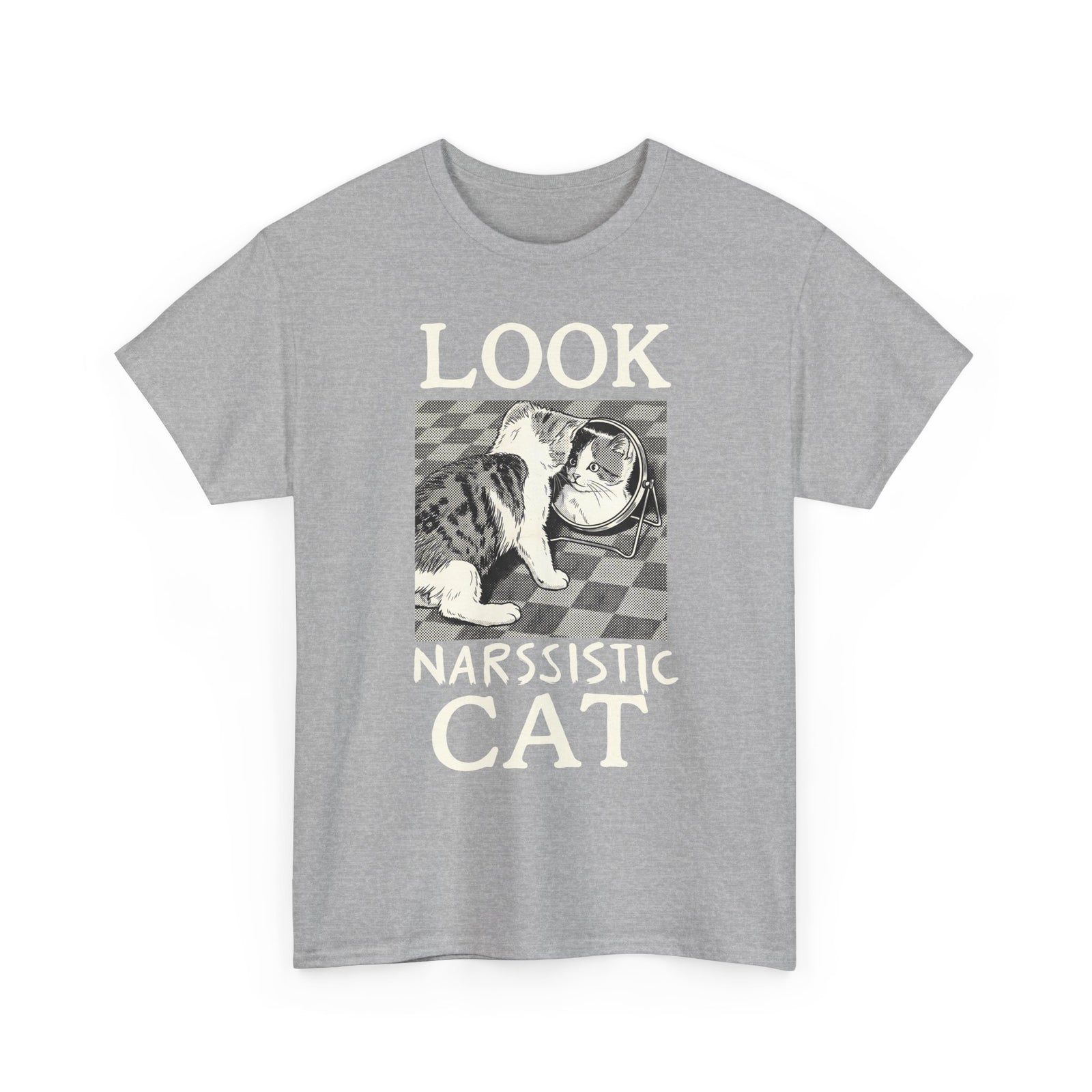 Look Narssistic Cat T-Shirt — Funny Mirror Reflection Tabby Tee