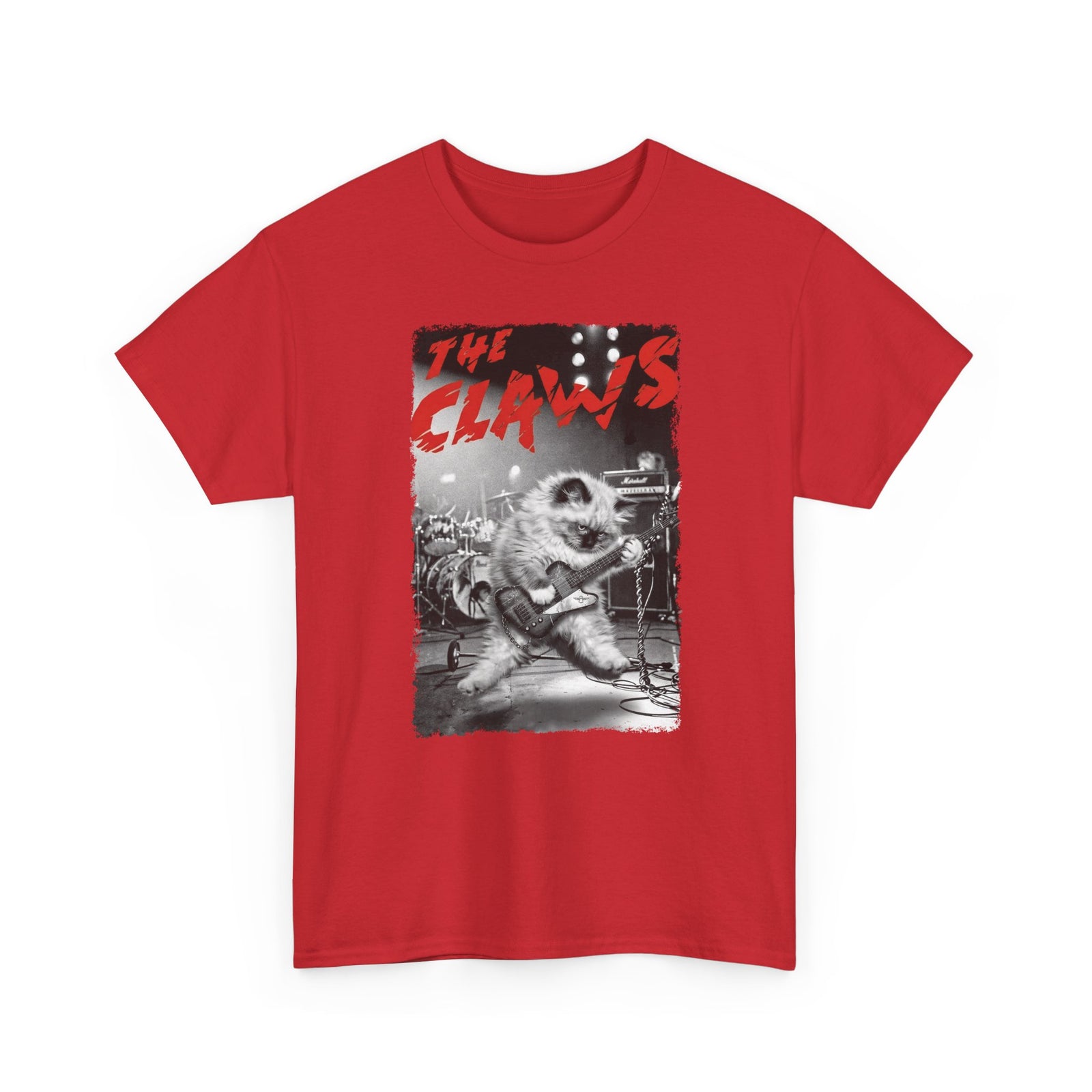 The Claws Cat Rock T-Shirt — Retro Cat Graphic Tee