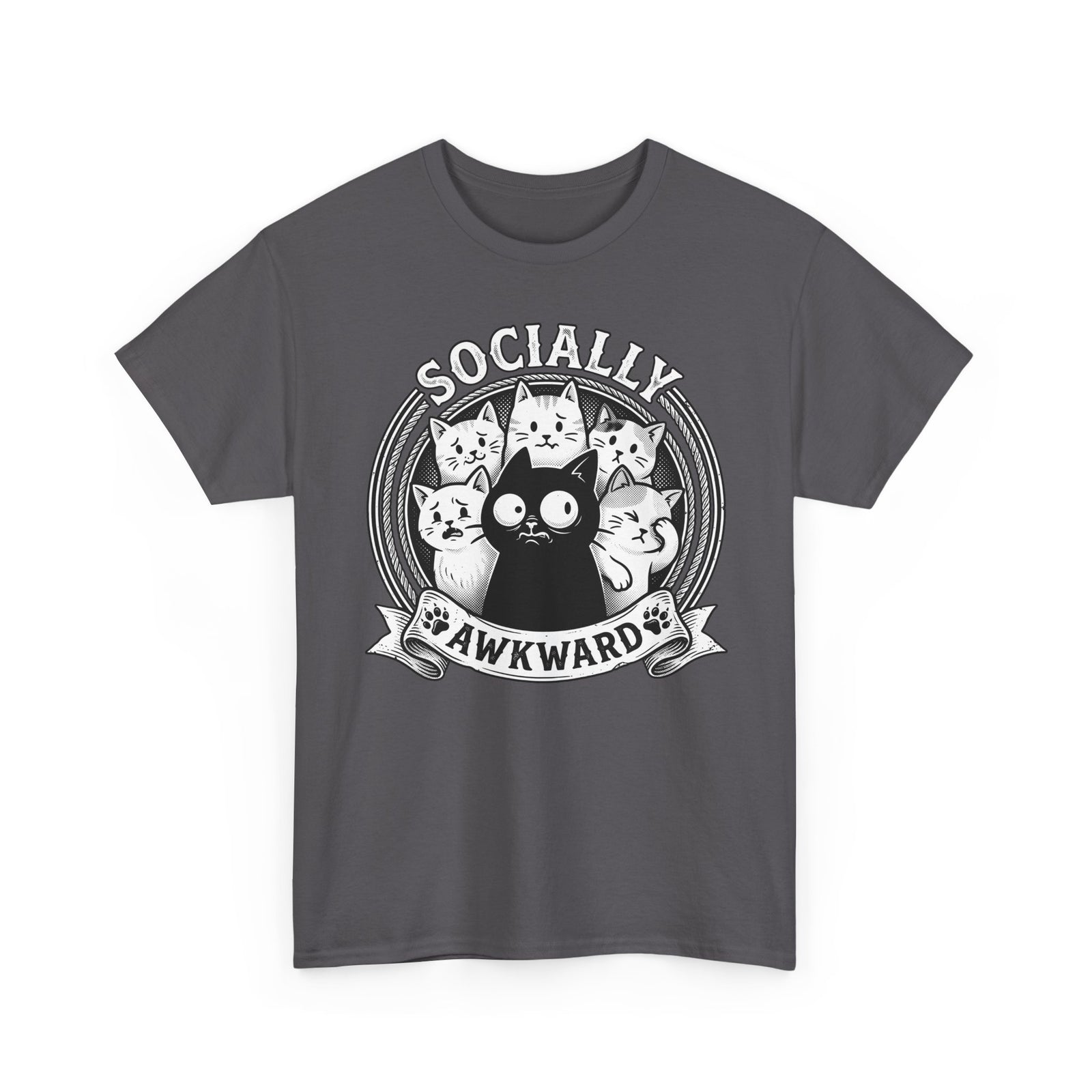 Socially Awkward Black Cat T-Shirt