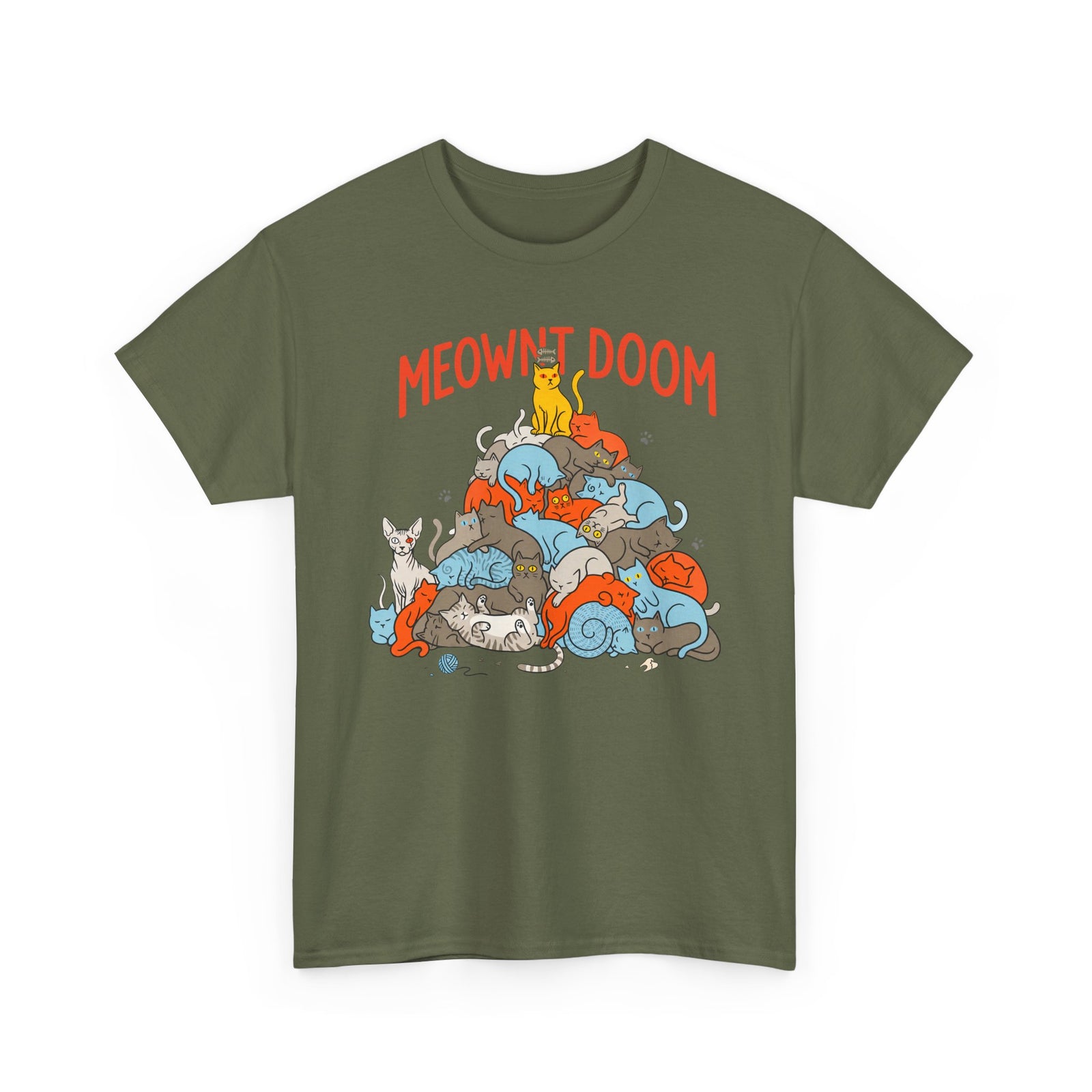 Meownt Doom T-Shirt — Funny Cat 'meownt doom' Graphic Tee