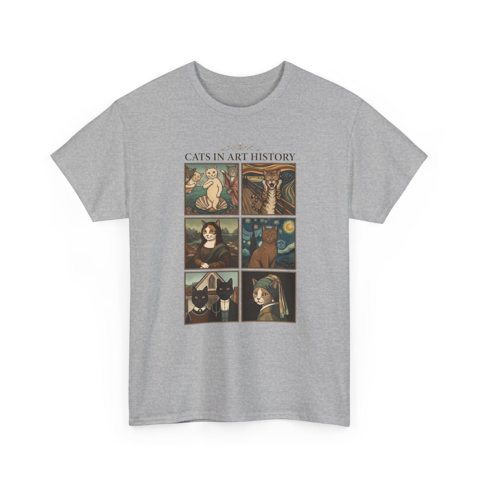 Cats in Art History T-Shirt — Vintage Art Cat Tee for Cat Lovers & Art Fans