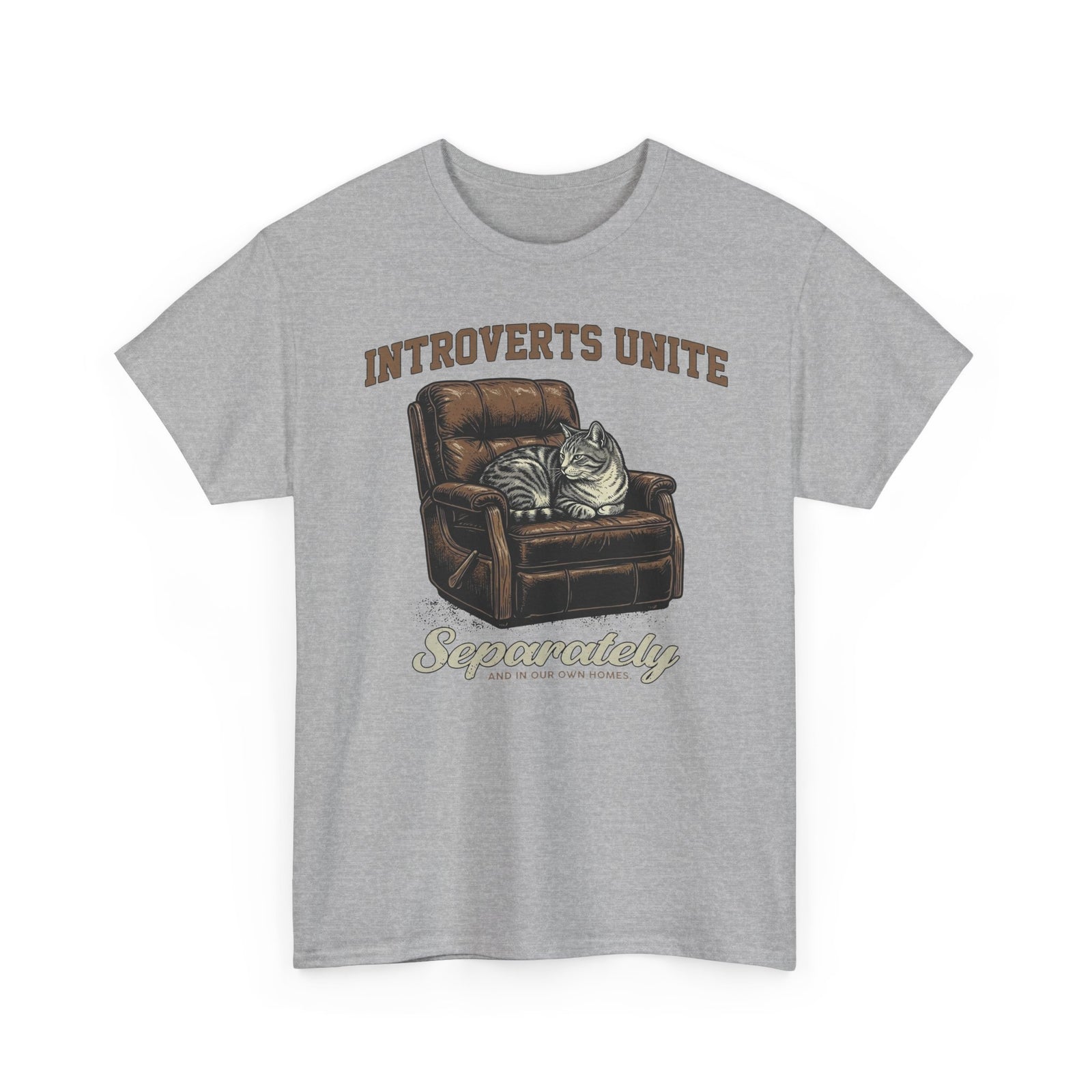 Introverts Unite Cat T-Shirt — Funny Cat Graphic Tee for Introverts
