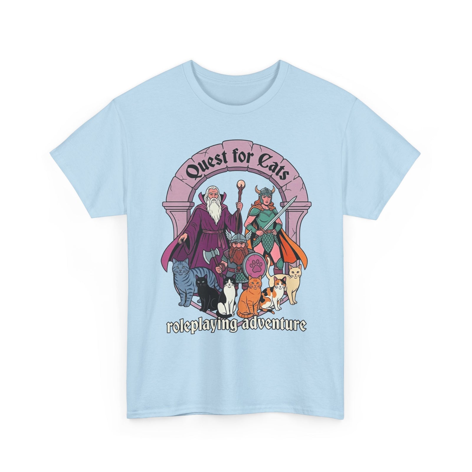 Quest for Cats T-Shirt — Roleplaying Adventure Graphic Tee