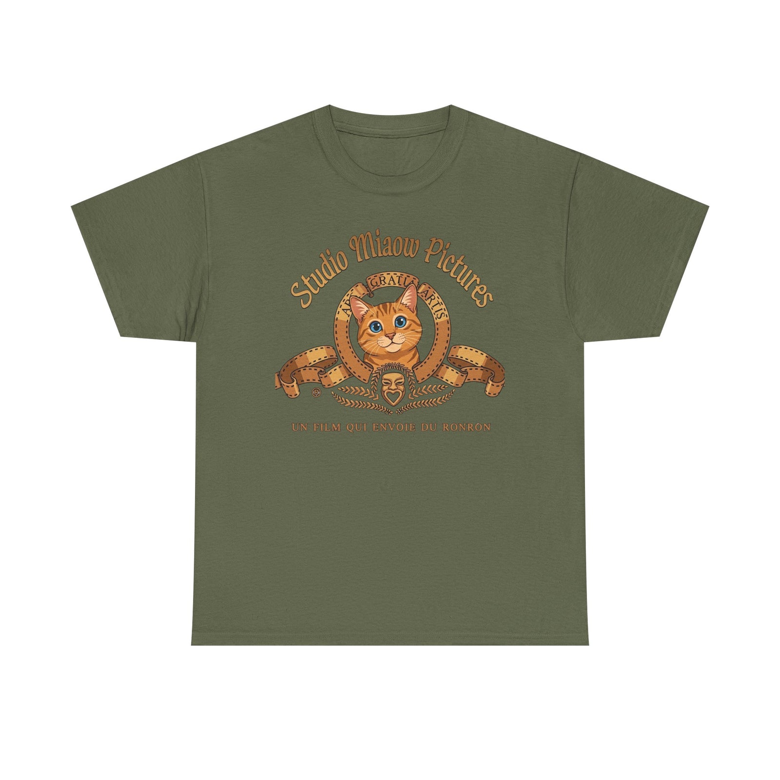 Retro Movie Lion Parody Cat T-Shirt — Studio Miaow Pictures