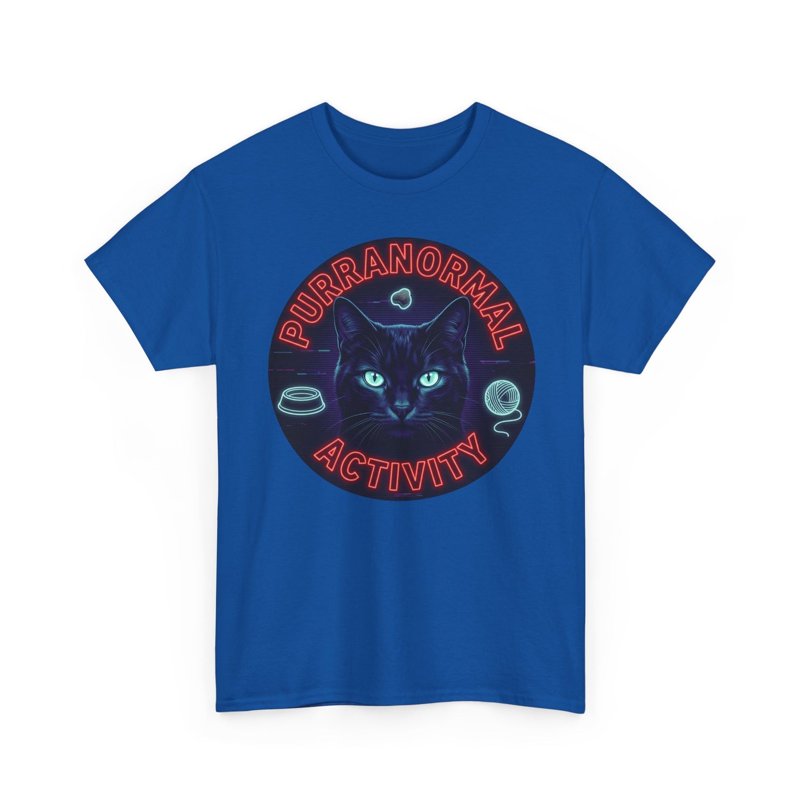 Purranormal Activity Cat T-Shirt — Neon Psychic Cat Tee