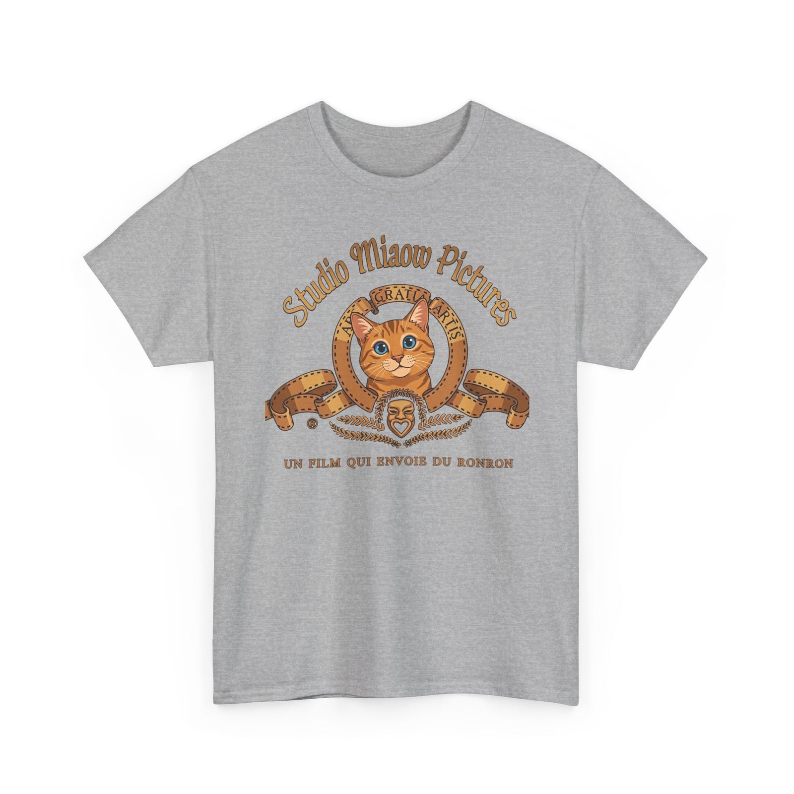 Retro Movie Lion Parody Cat T-Shirt — Studio Miaow Pictures