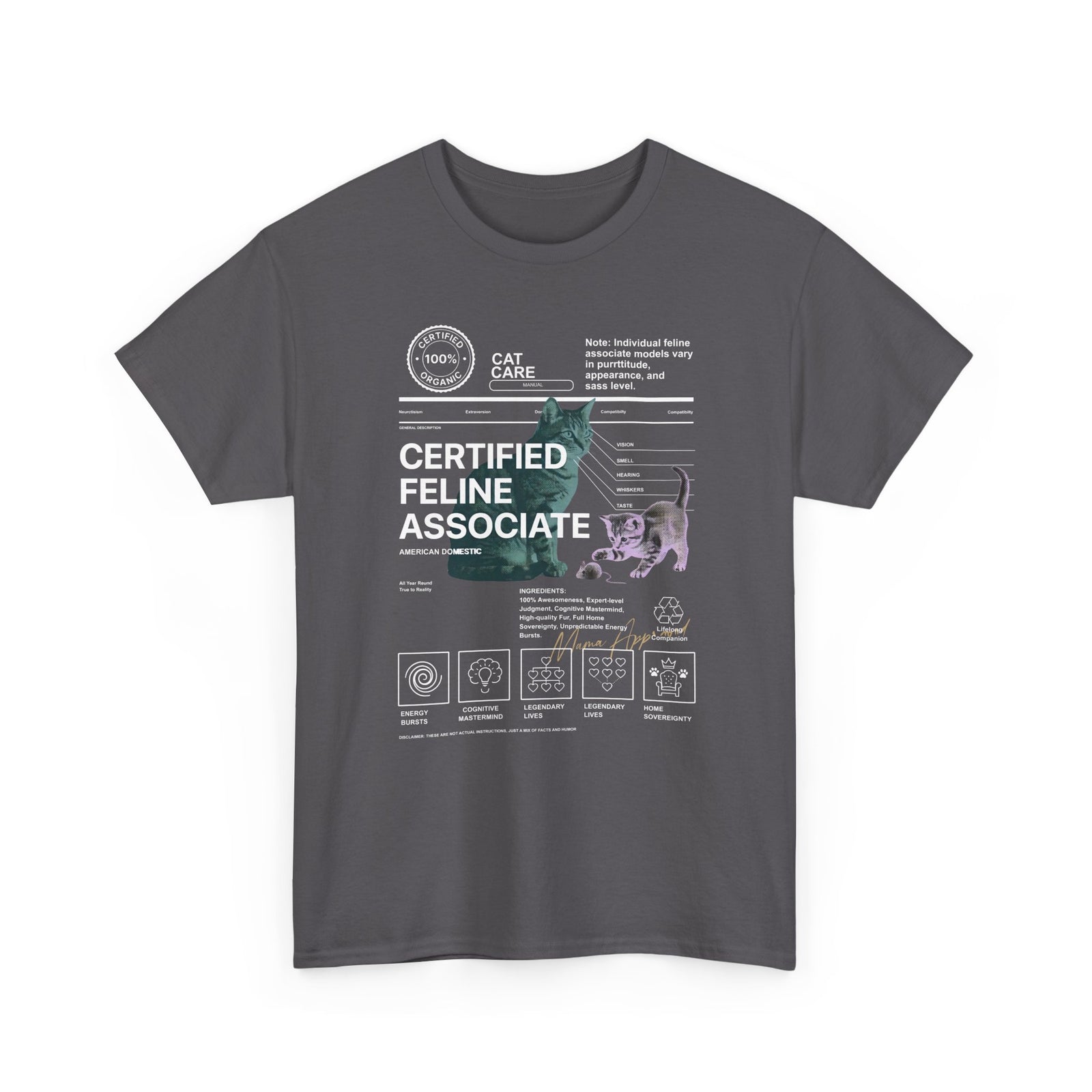 Certified Feline Associate T-Shirt — Funny Cat Lover Tee