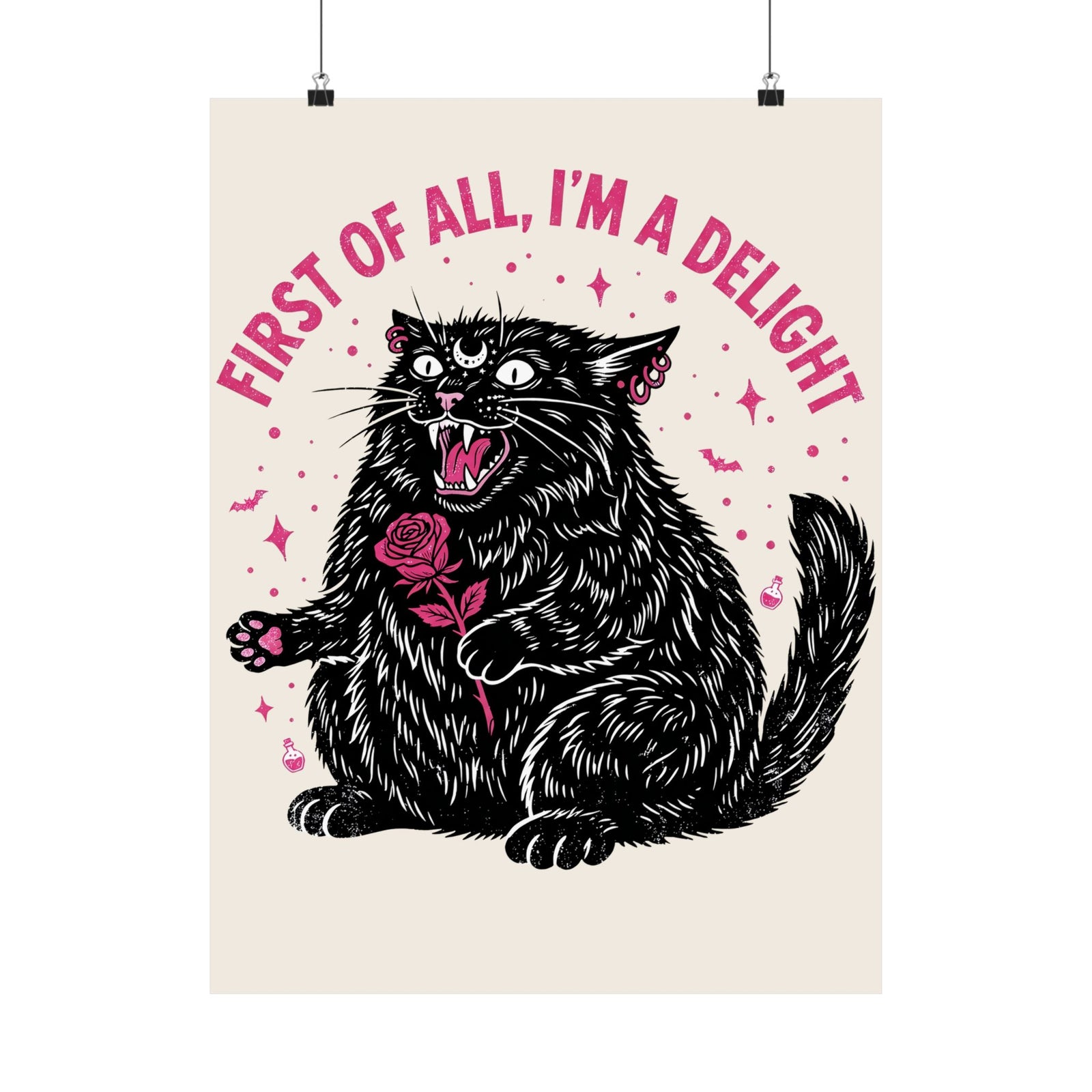 Black Cat "First of All I'm a Delight" Poster