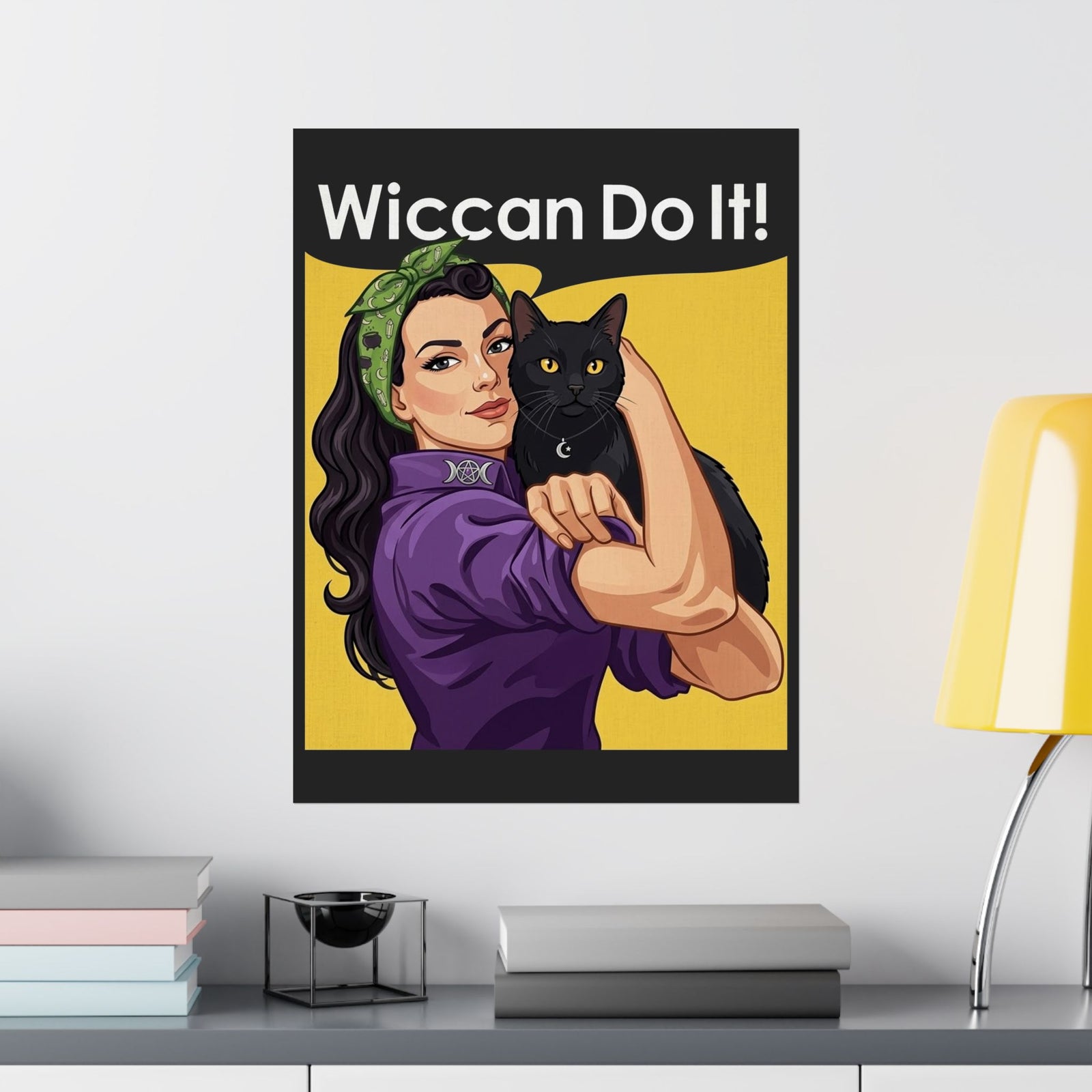 Black Cat "Wiccan Do It" Poster — Witchy Wicca Magic Poster