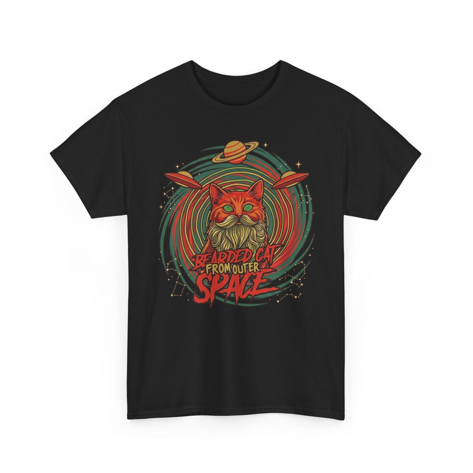 Bearded Cat from Outer Space T-Shirt