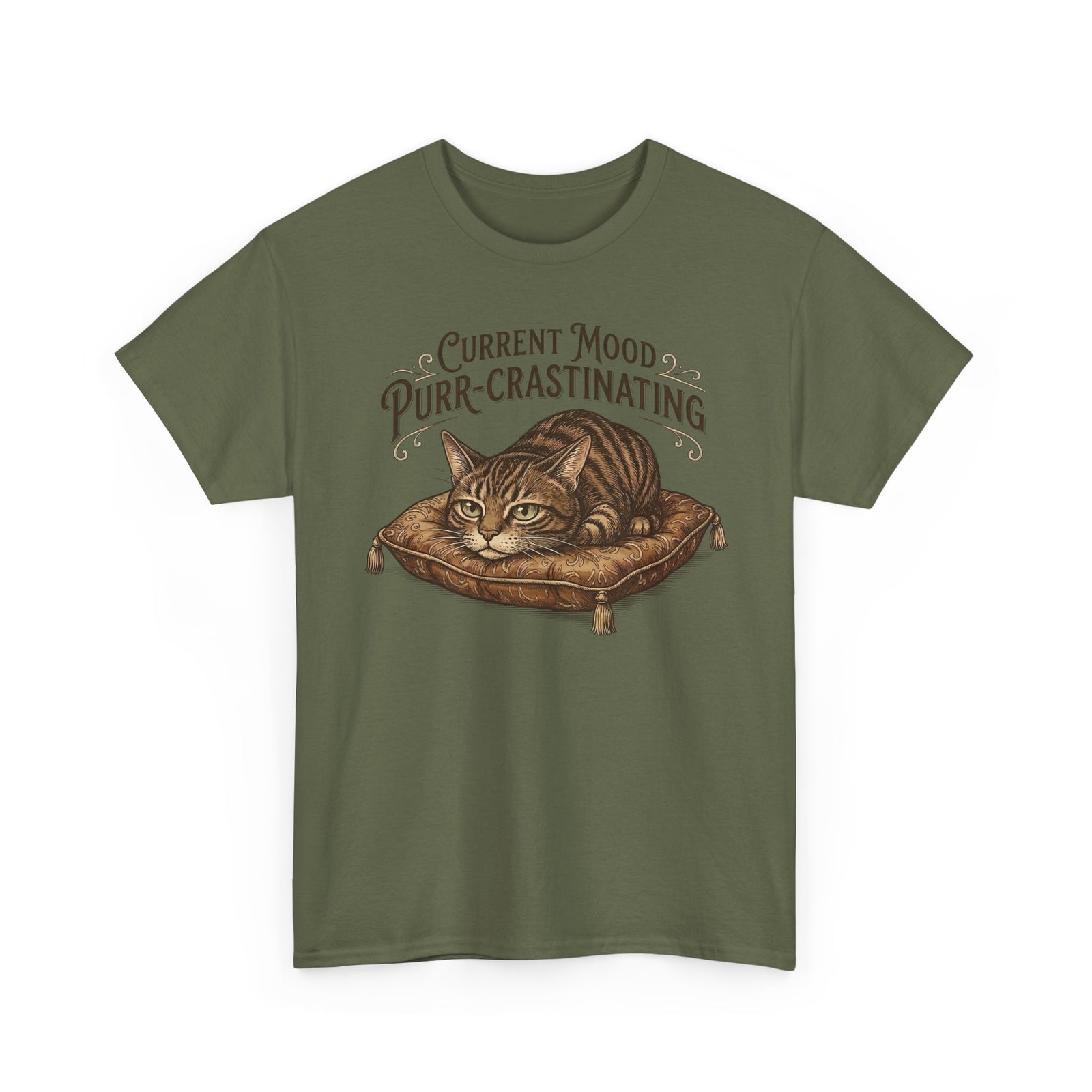 Current Mood: Purr-Crastinating Cat T-Shirt