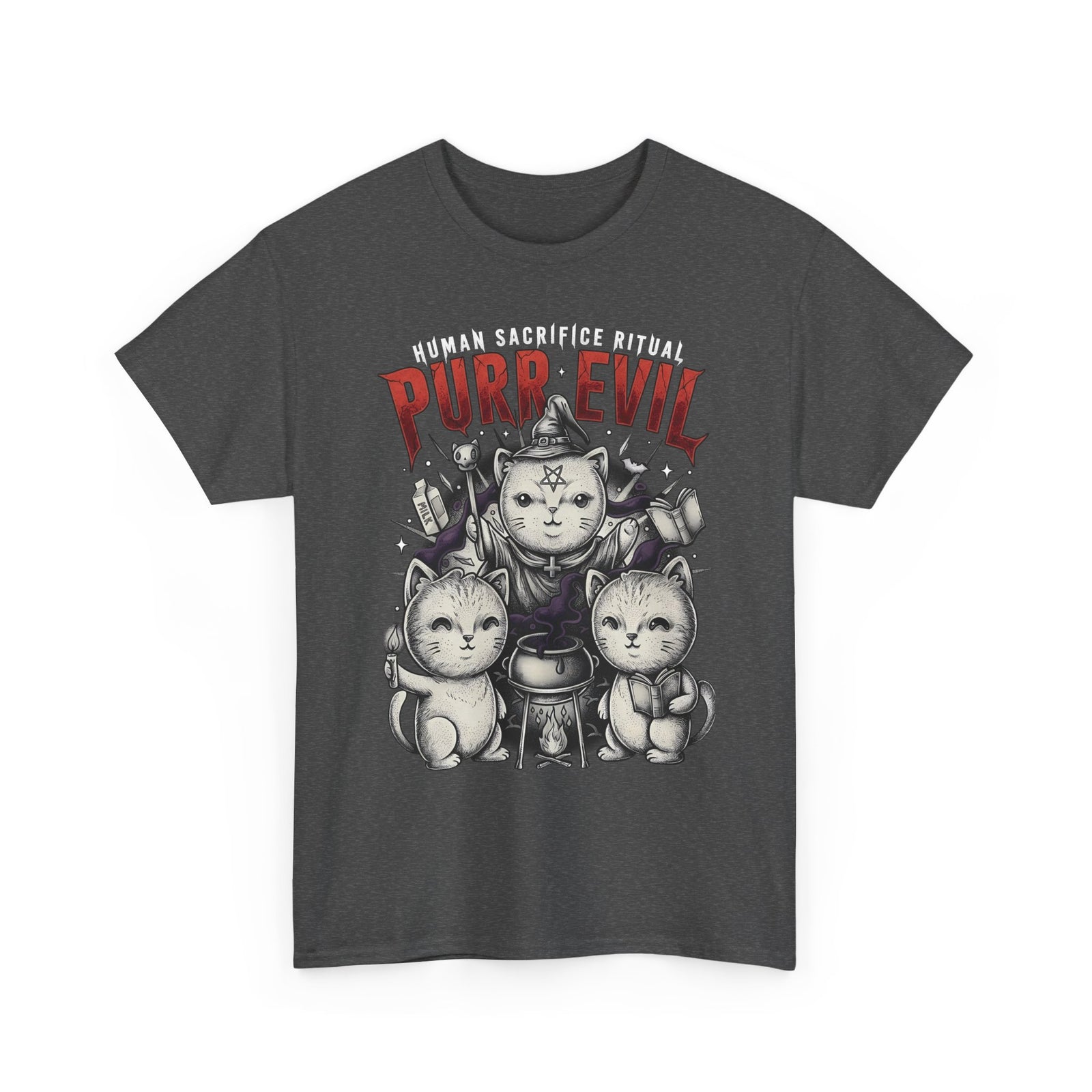 Purr Evil Witch Cats T-Shirt — Spooky Alternative Magic Apparel