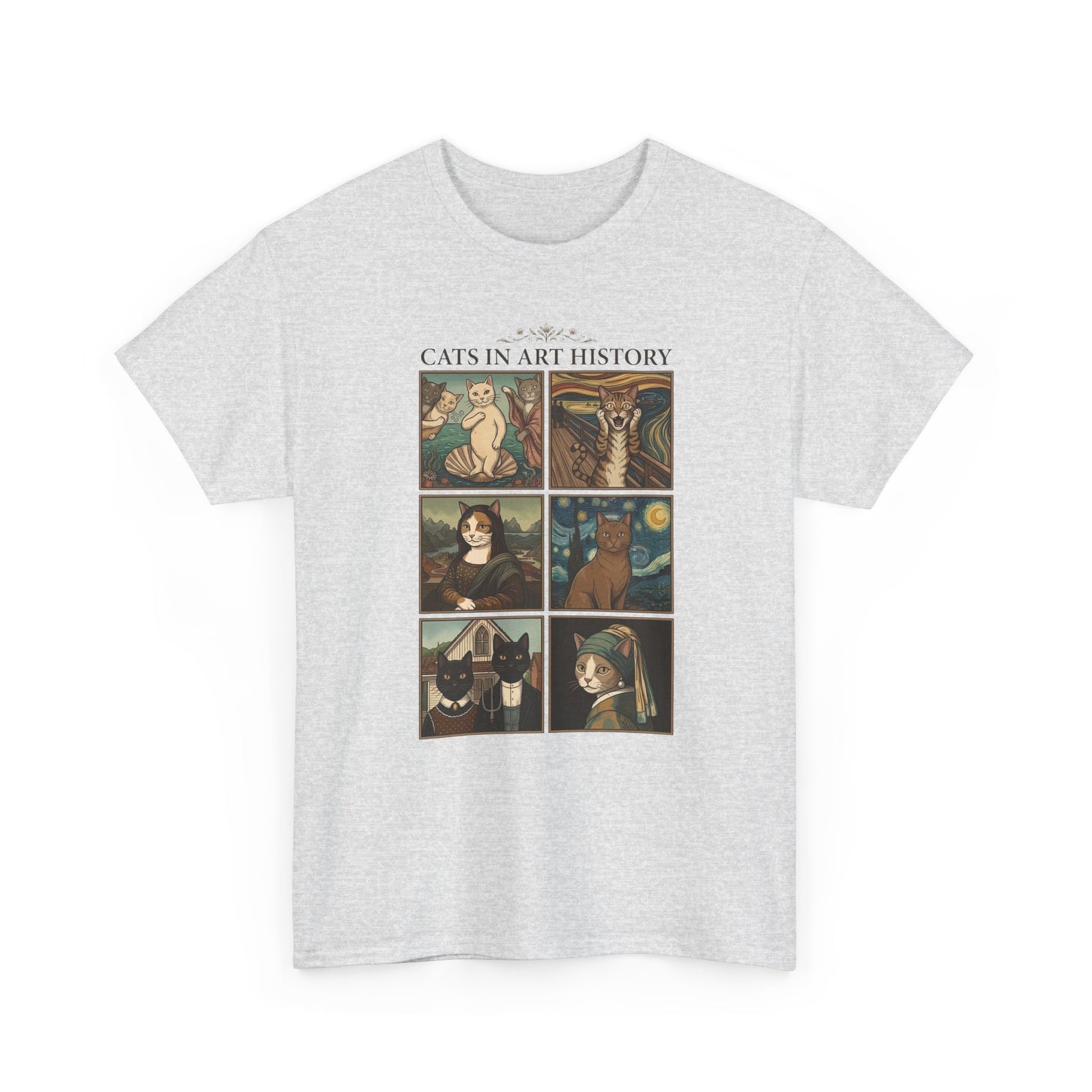 Cats in Art History T-Shirt — Vintage Art Cat Tee for Cat Lovers & Art Fans