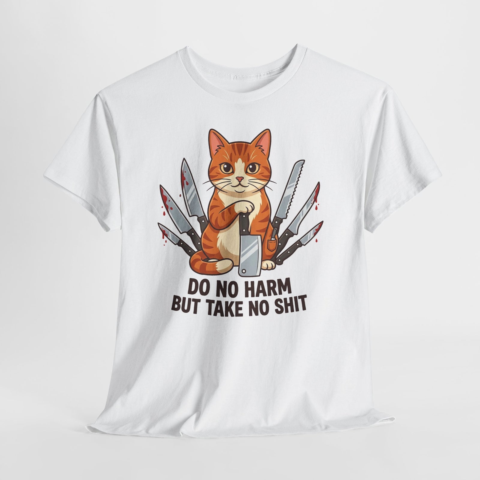 Do No Harm But Take No Shit Cat Knife Design