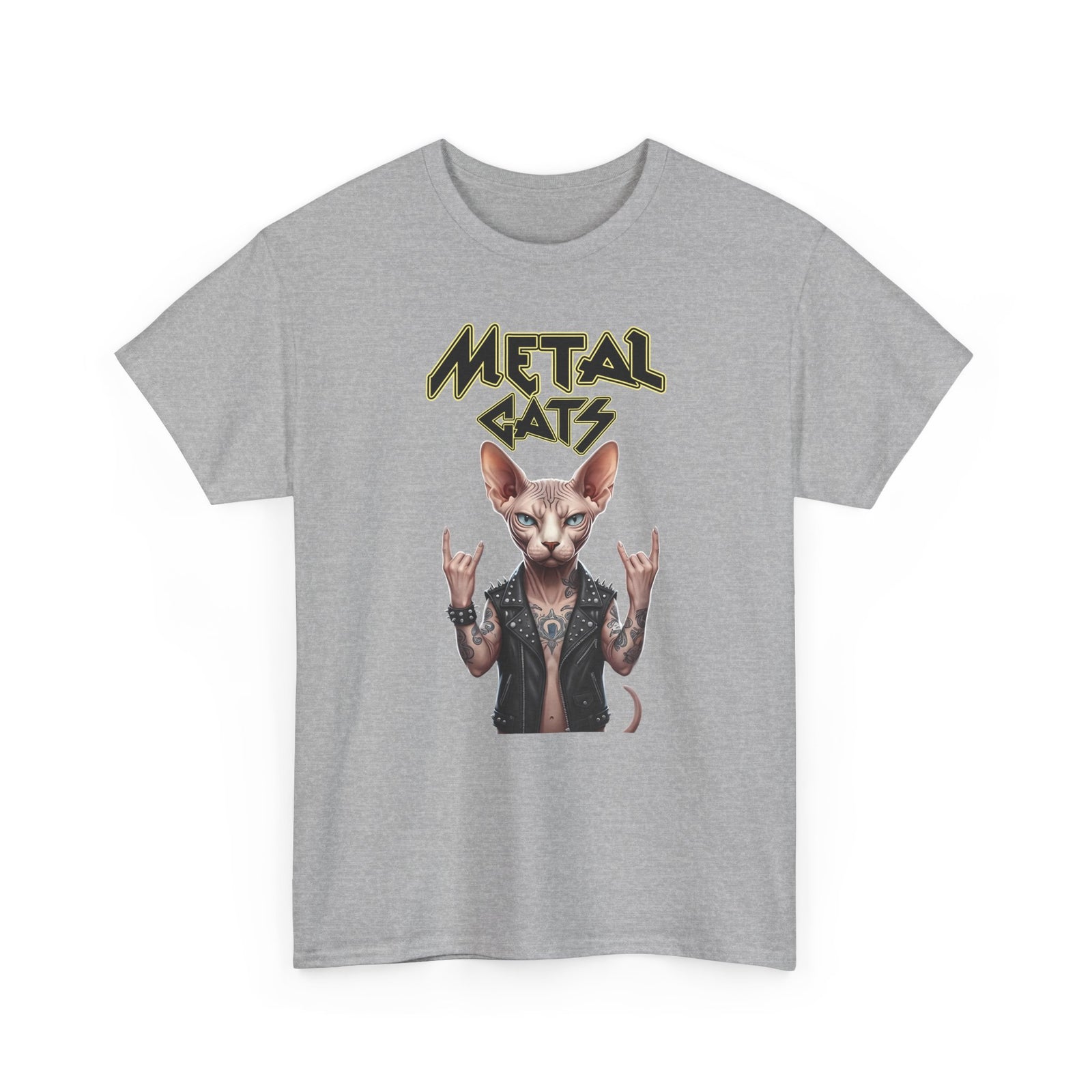 Metal Cats T-Shirt — Heavy Metal Cat Graphic Tee