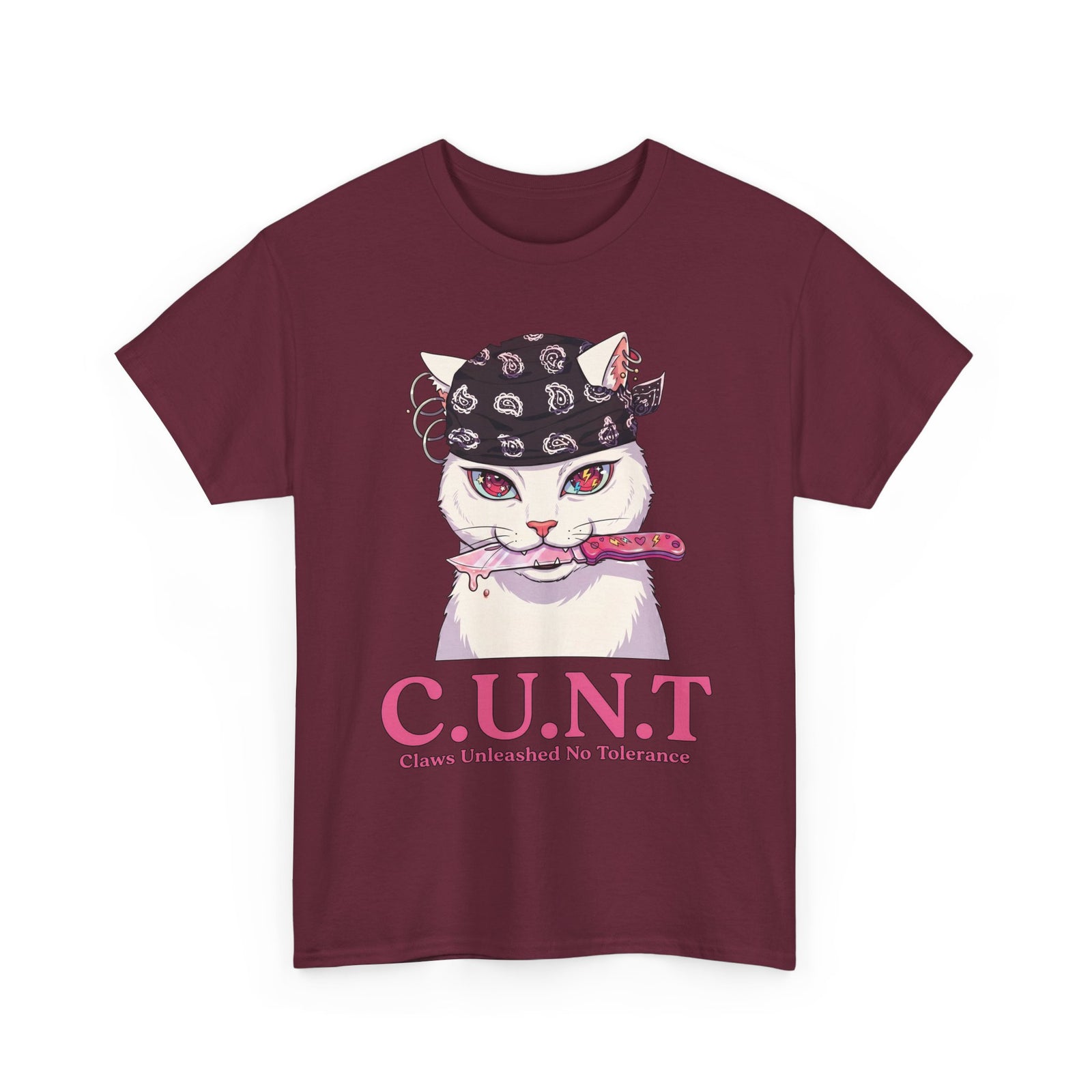 C.U.N.T Acronym Cat T-Shirt — Sassy Feline Rebellious Streetwear
