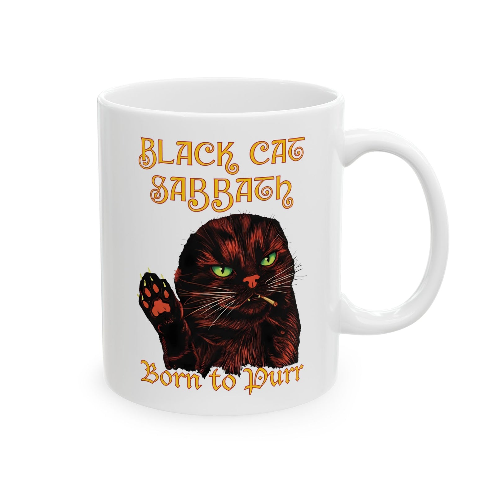 Black Cat Sabbath Ceramic Mug