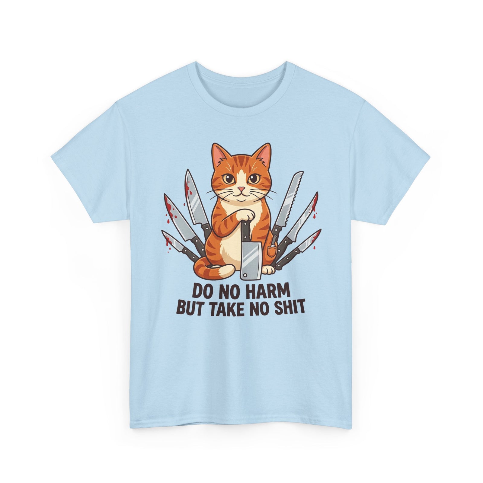 Do No Harm But Take No Shit Cat Knife Design