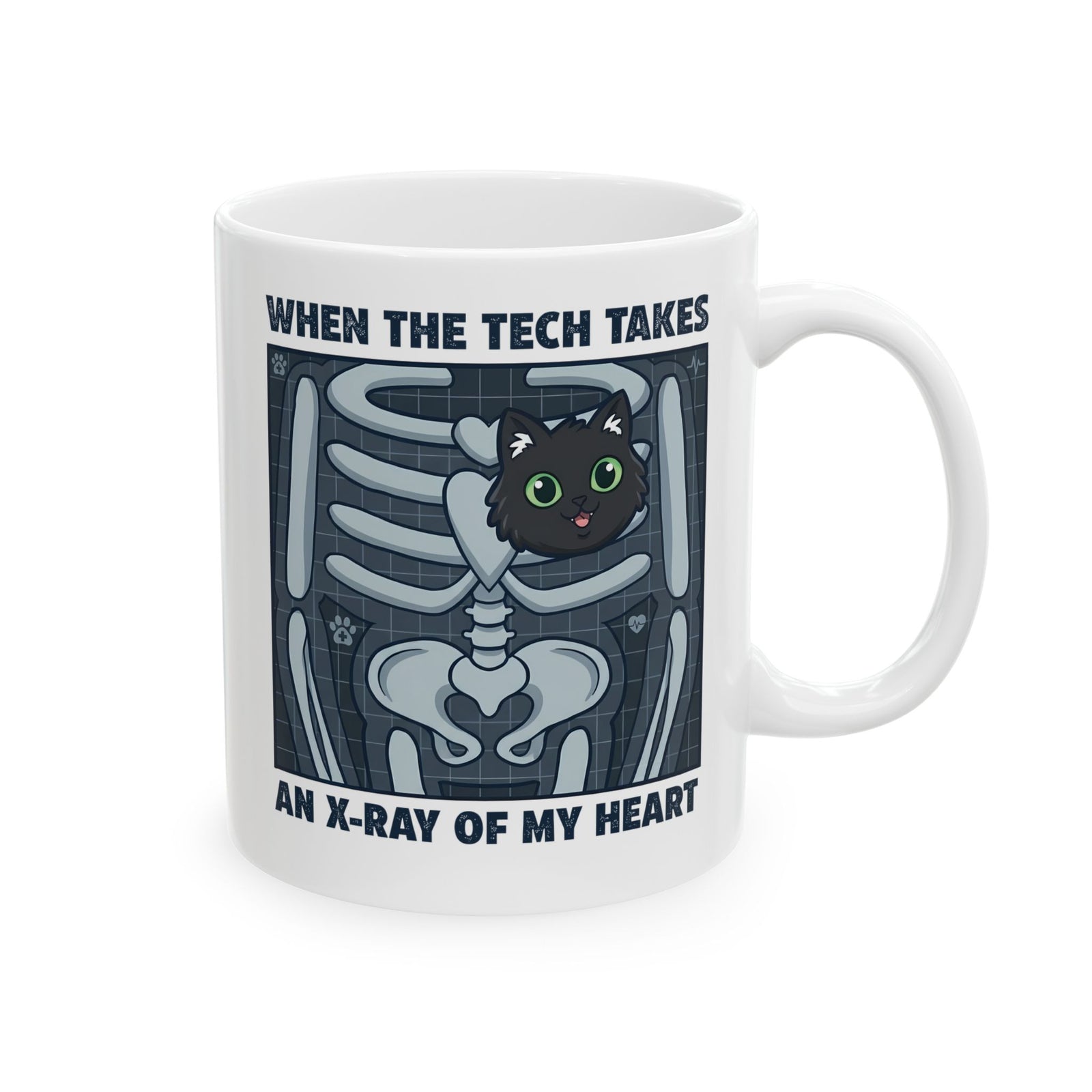 MY HEART IS 100% CAT Ceramic Mug — Cat Lover Mug