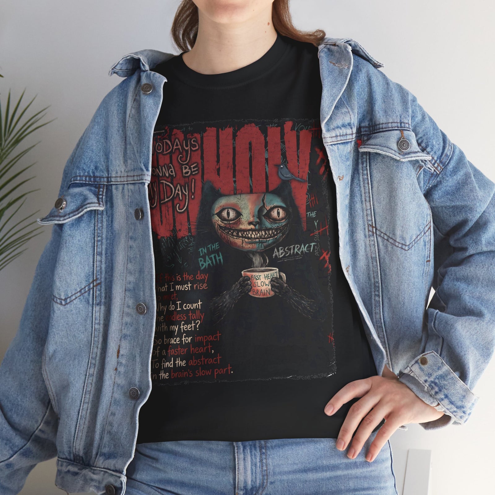 Today's Gonna Be My Day Unholy Creepy Cat T-Shirt — Edgy Dark Aesthetic Shirt