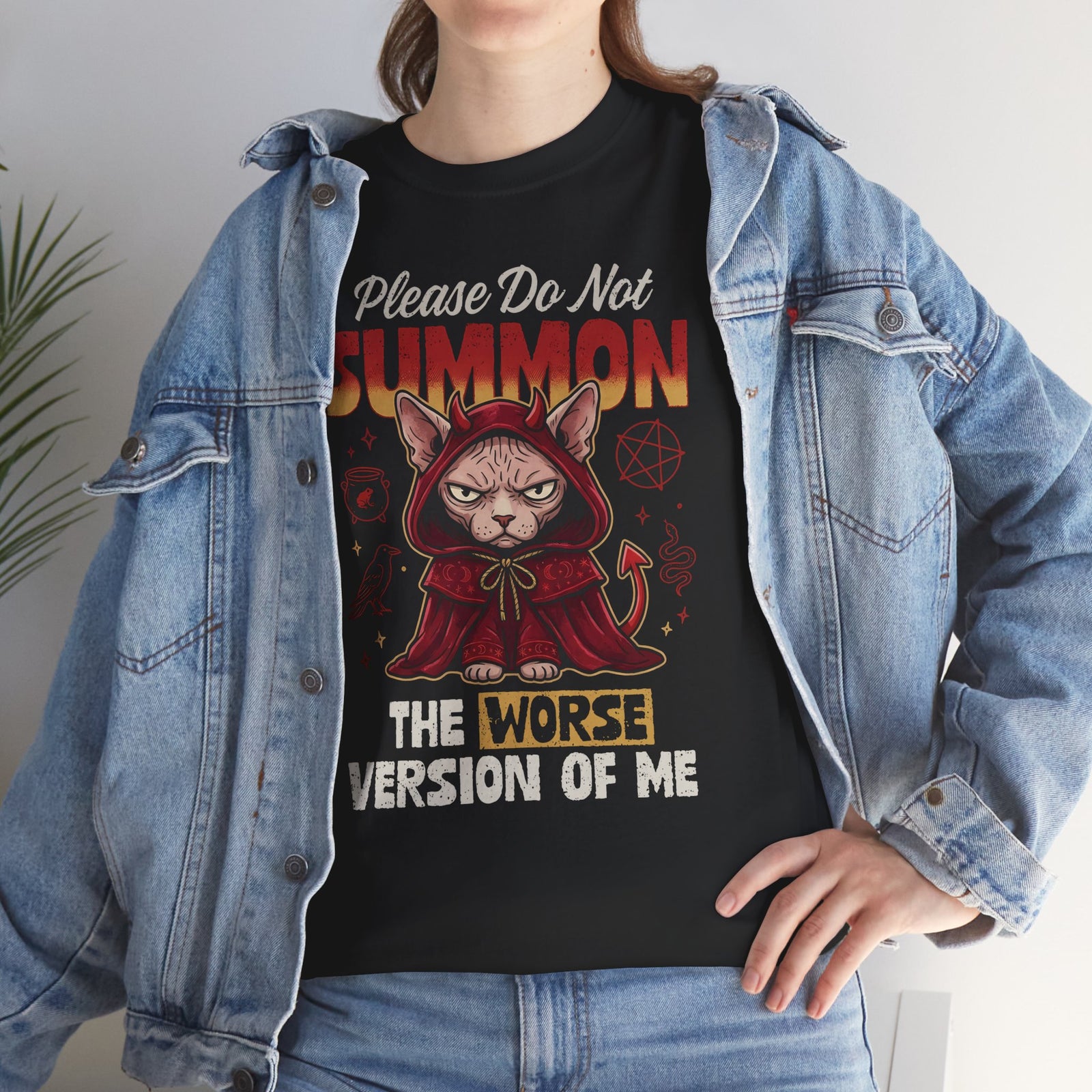 Gothic Witchy Cat T-Shirt — Witch Cat Graphic Tee