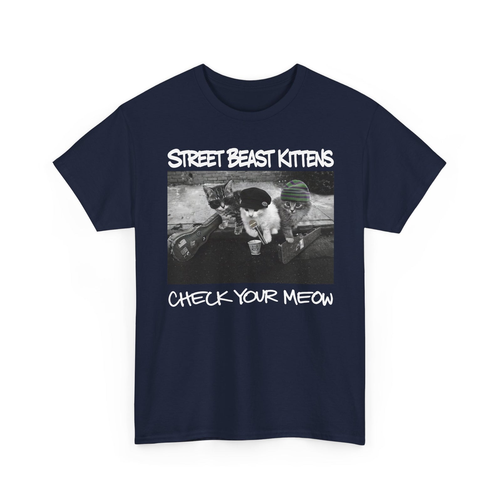 Street Beast Kittens "Check Your Meow" T-Shirt