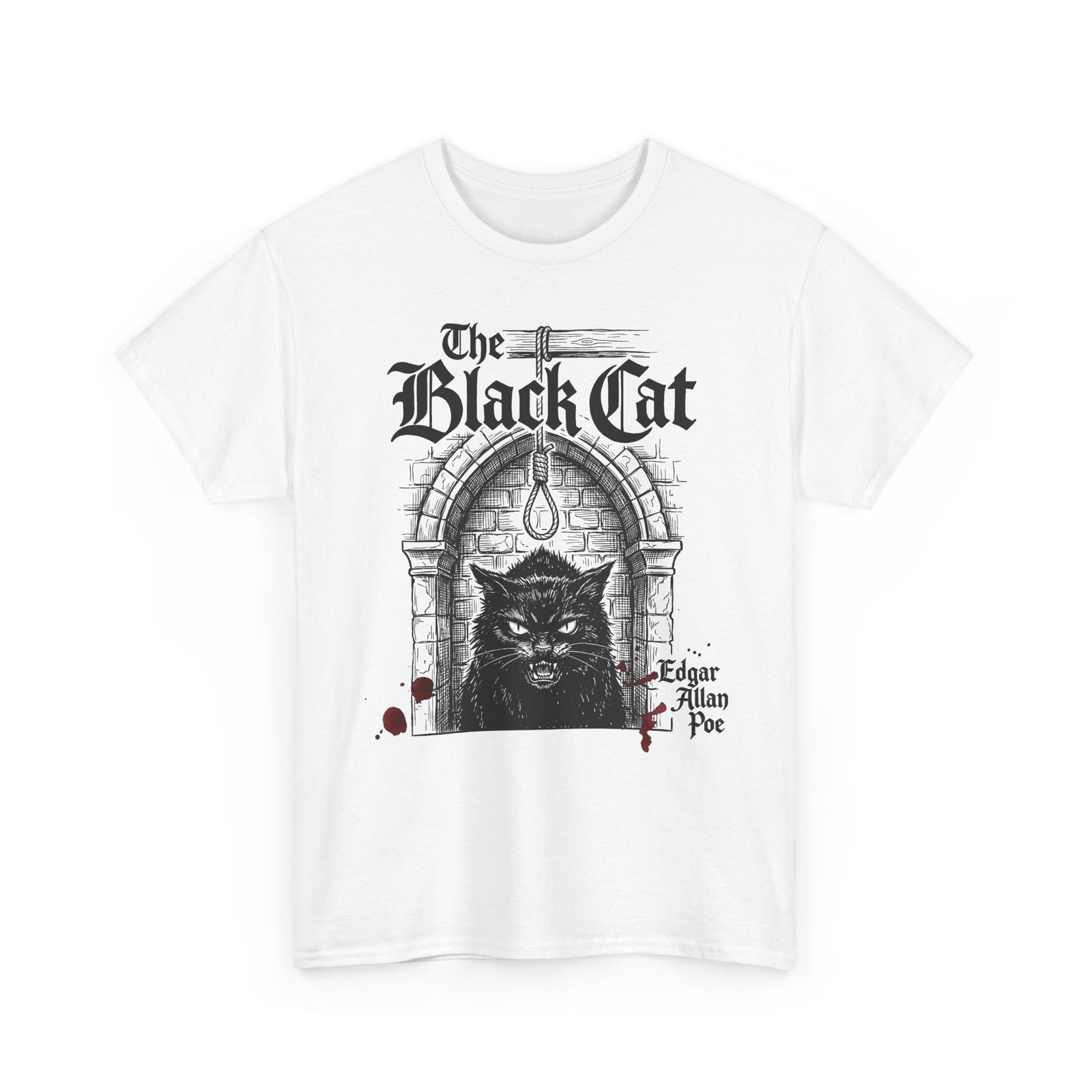 The Black Cat Poe T-Shirt — Gothic Edgar Allan Poe Cat Tee