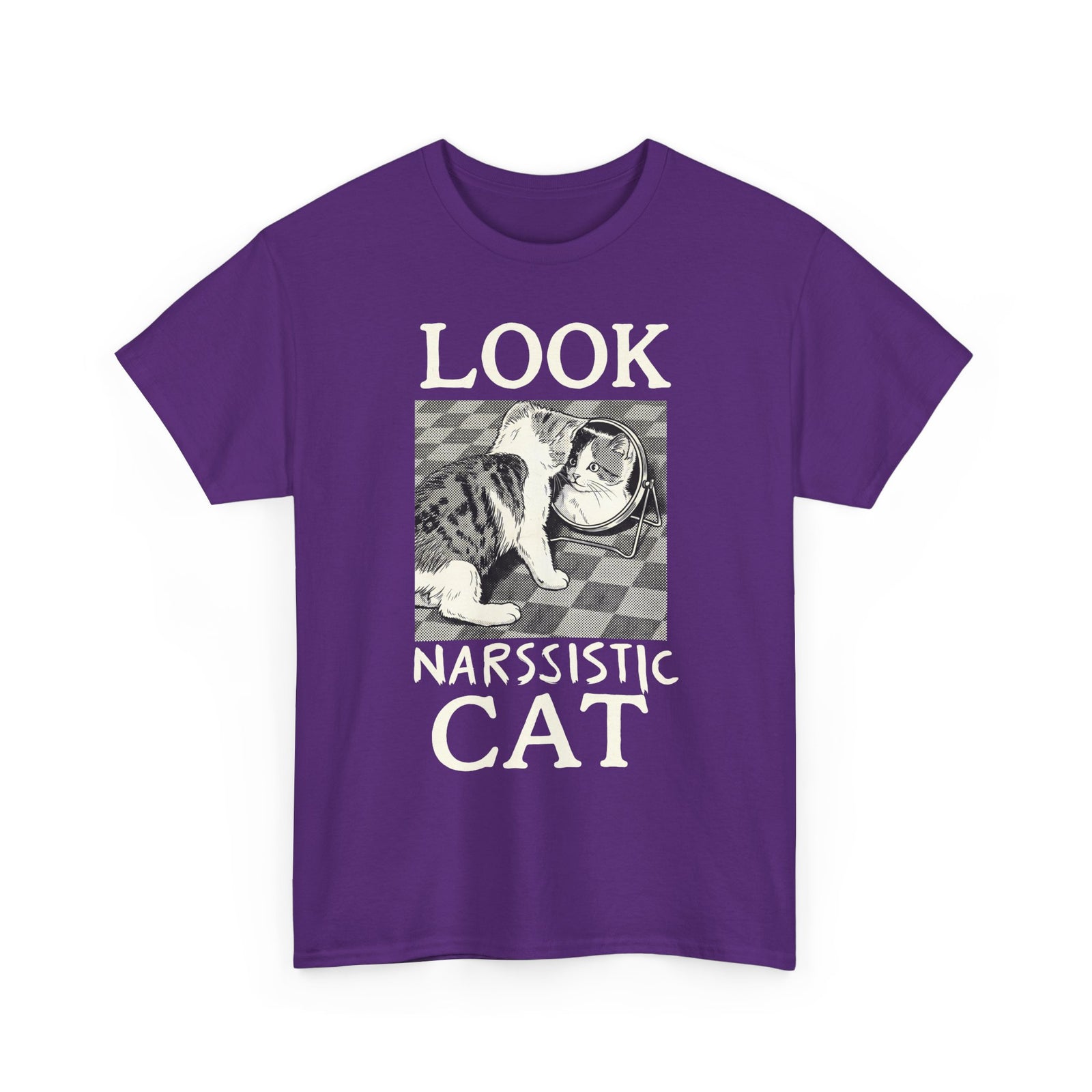 Look Narssistic Cat T-Shirt — Funny Mirror Reflection Tabby Tee