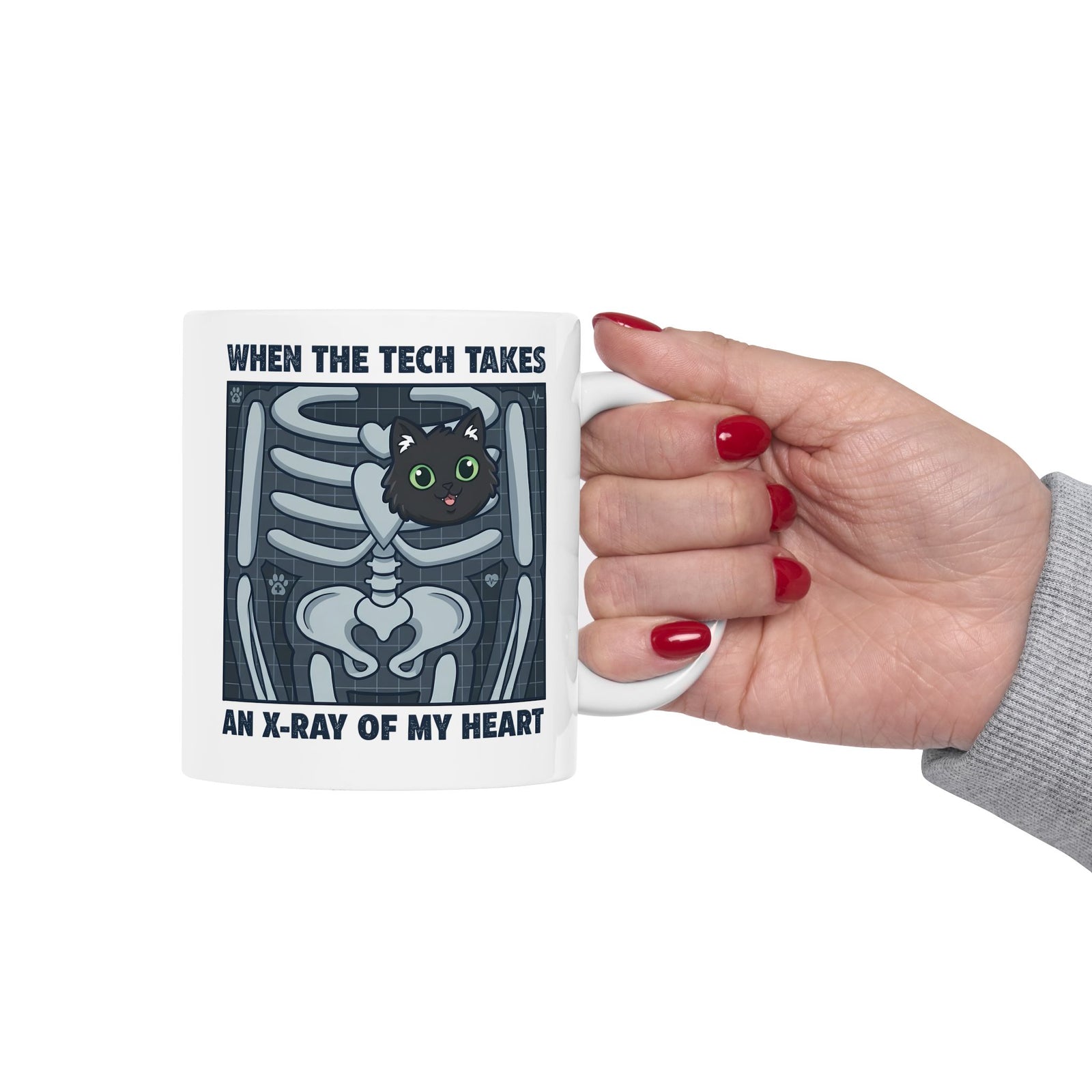 MY HEART IS 100% CAT Ceramic Mug — Cat Lover Mug