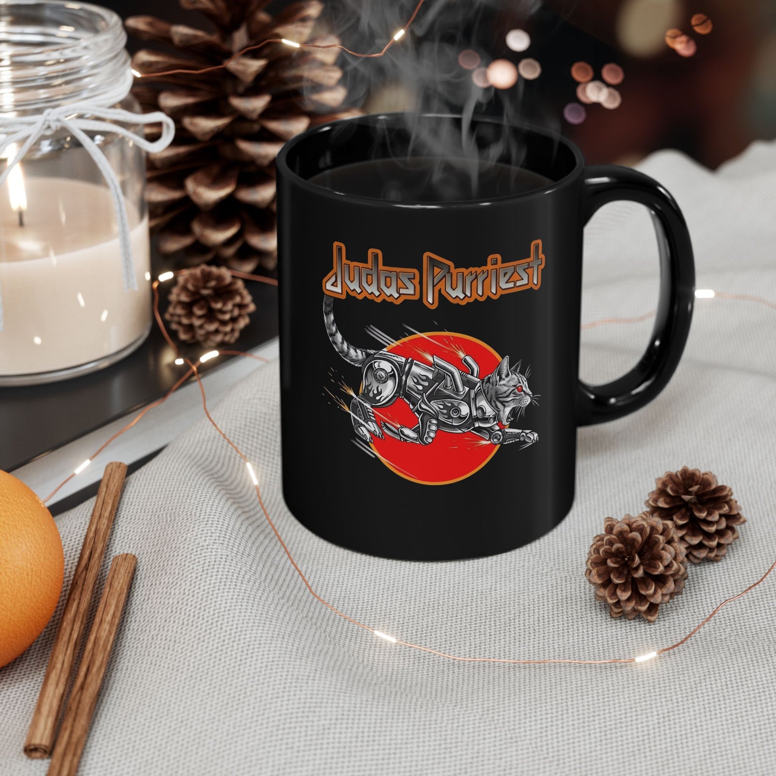 Judas Purriest Cat Graphic Mug