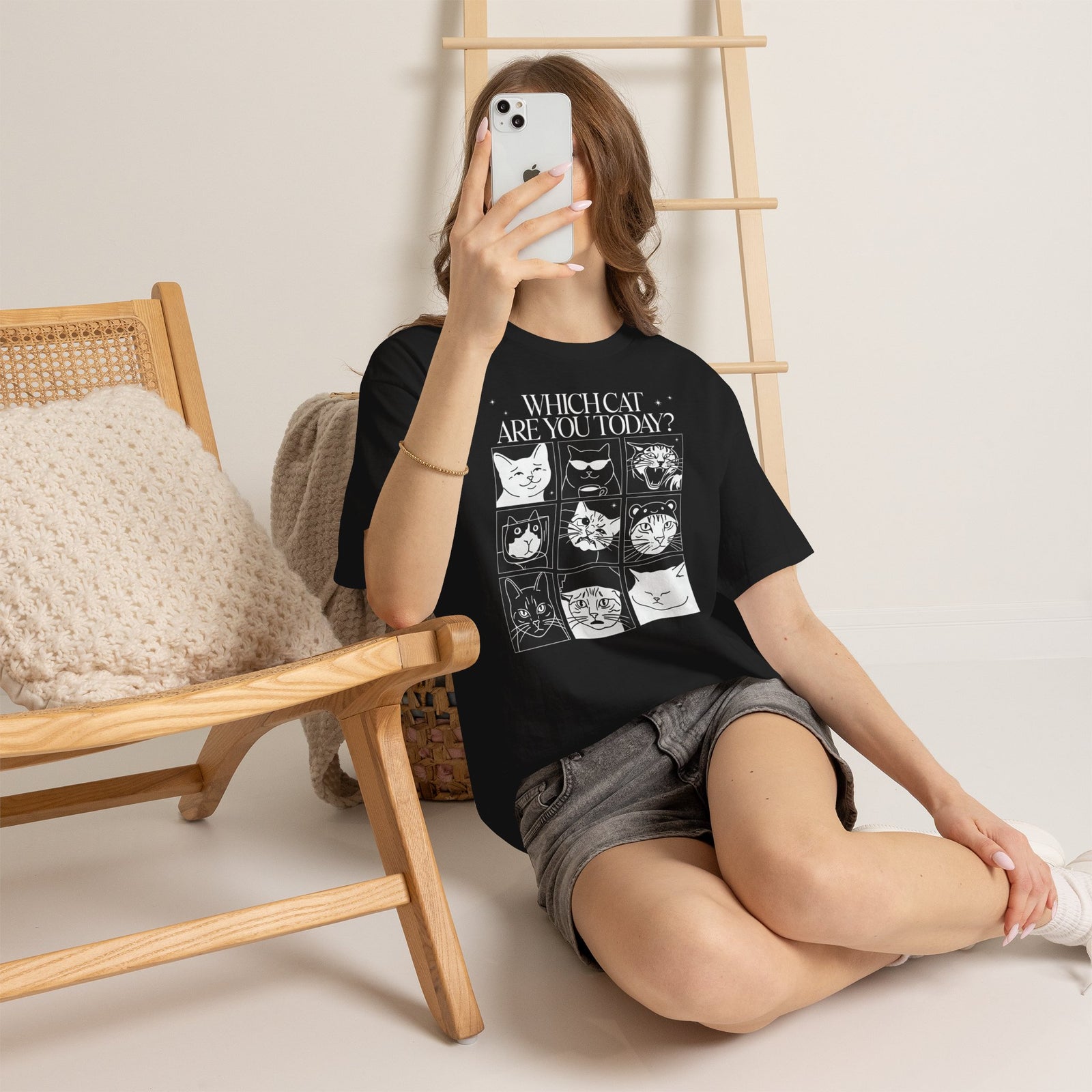 Which Cat You Choose Today T-Shirt — Playful Cat Lover Graphic Tee