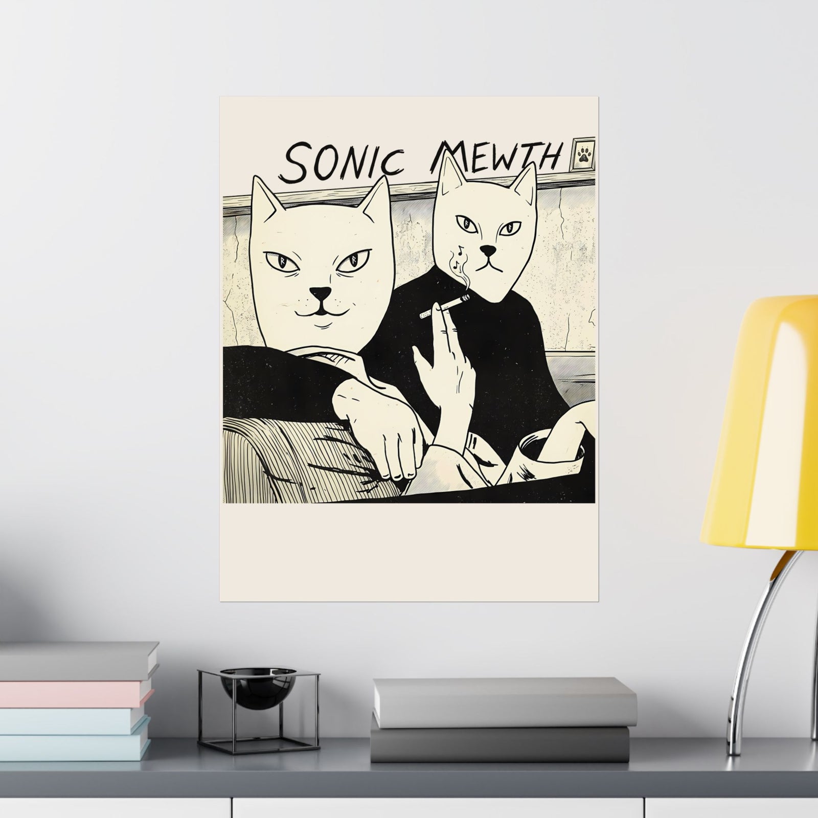 Funny Cat Parody Poster — Cute Satirical Cat Poster