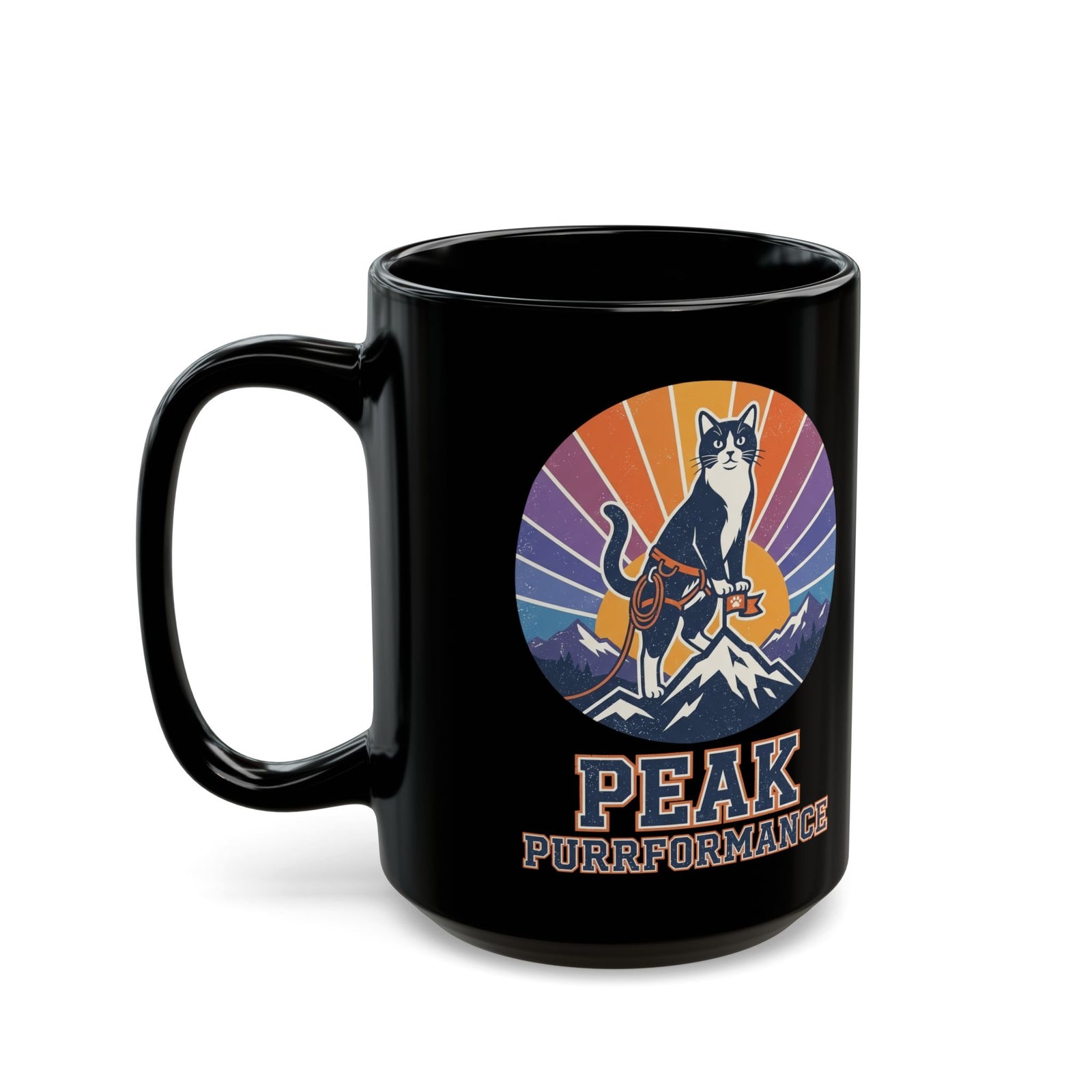 Cat Hiking Mug — "Peak Purformance" Outdoor Adventure Mug