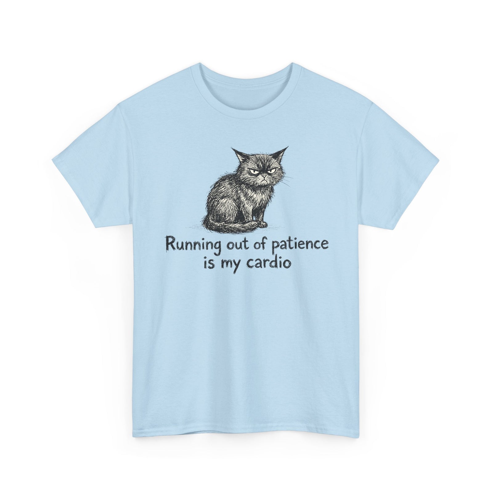 Running Out Of Patience Is My Cardio Cat T-Shirt