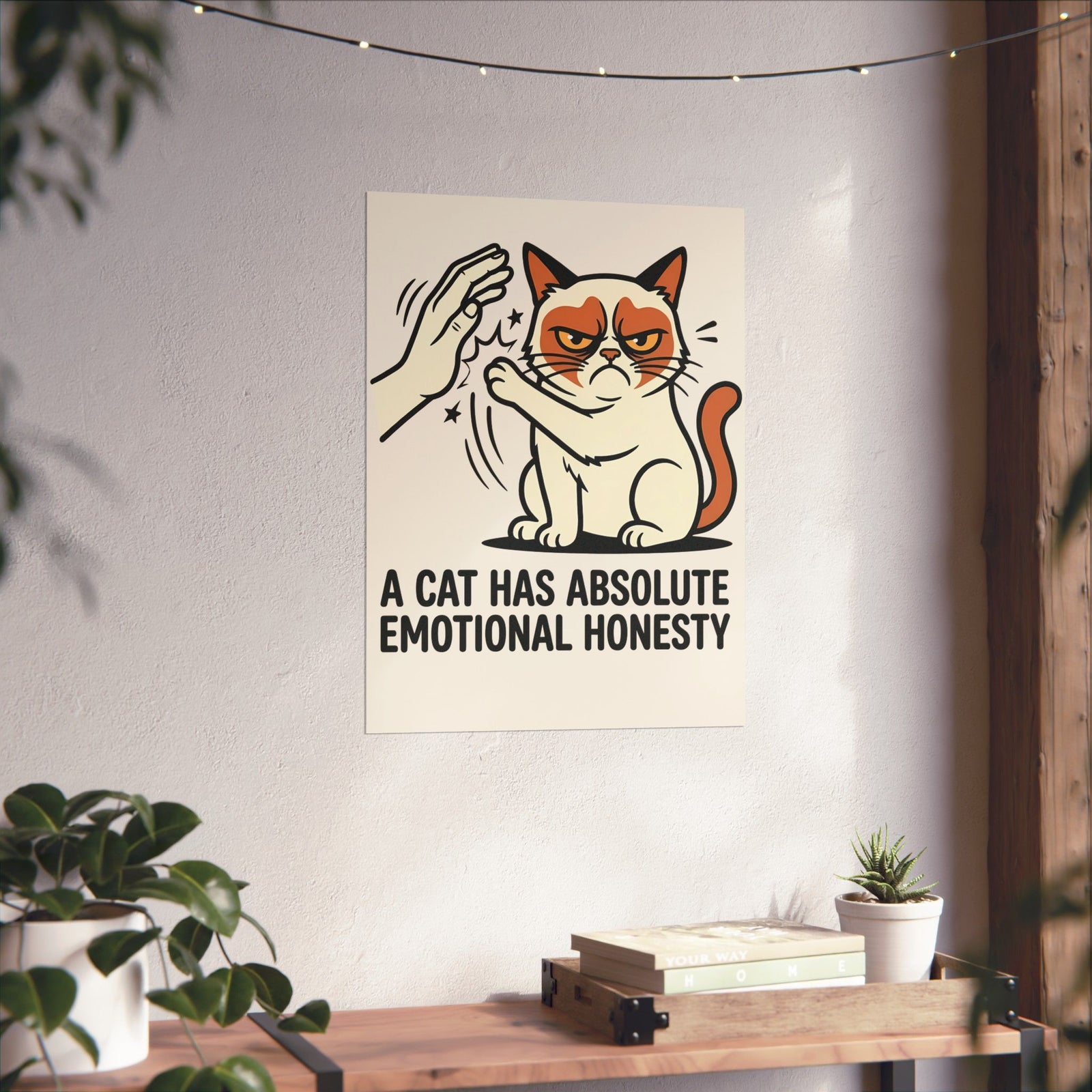 Funny Angry Cat Slap Poster