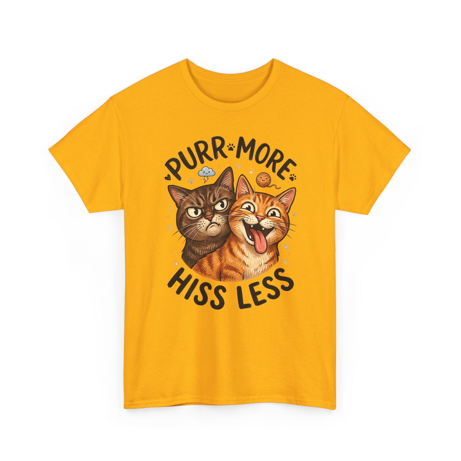 Purr More Hiss Less Cat T-Shirt
