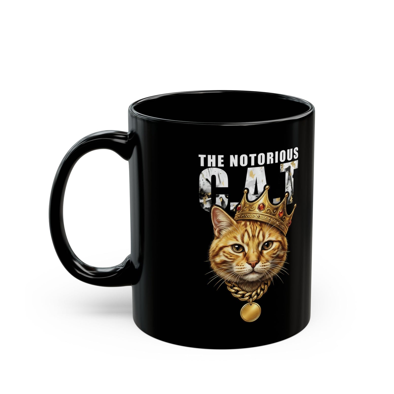 Notorious Cat Parody Black Mug — The Notorious Cat Graphic Mug