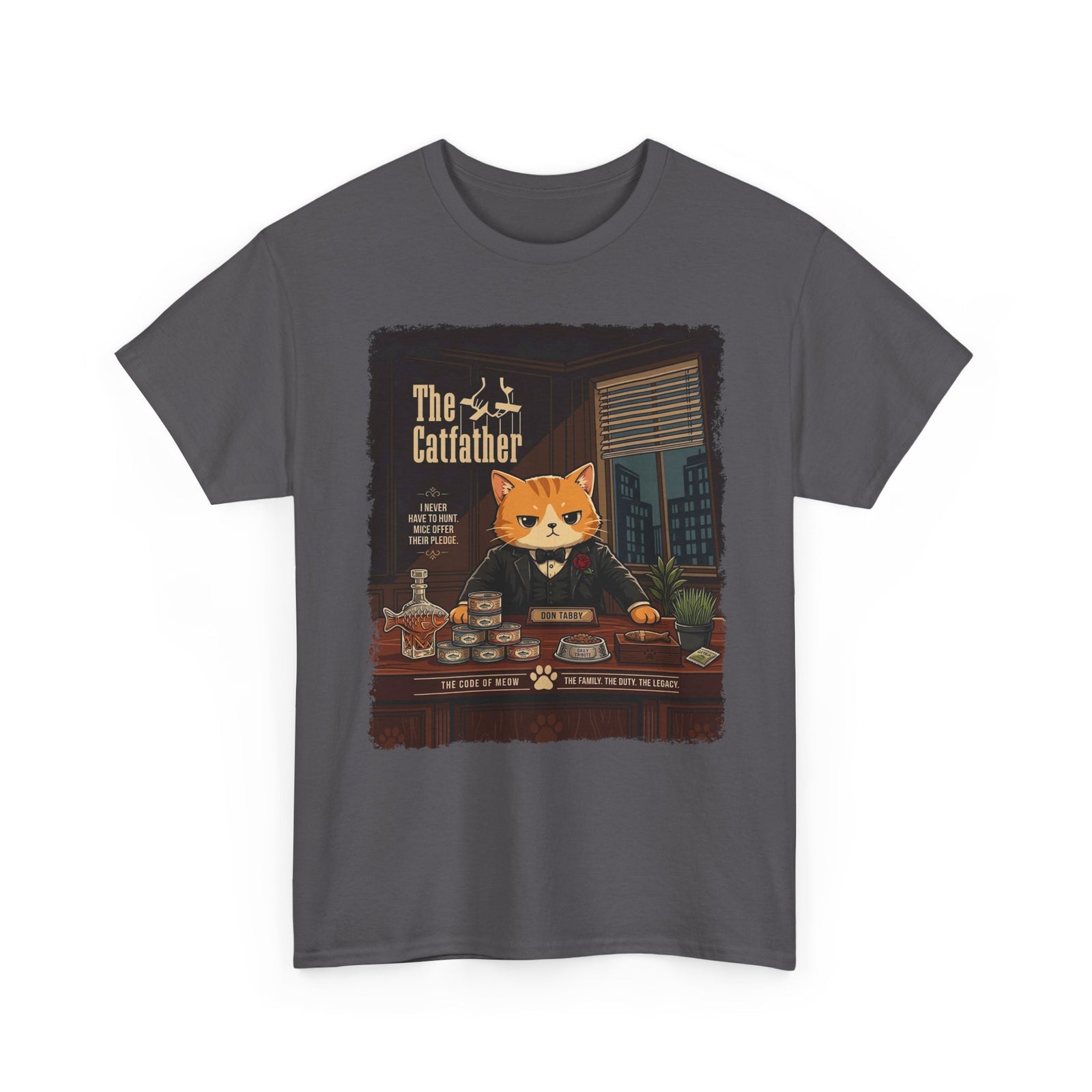 The Catfather T-Shirt — Funny Mafia Cat Tee for Cat Lovers