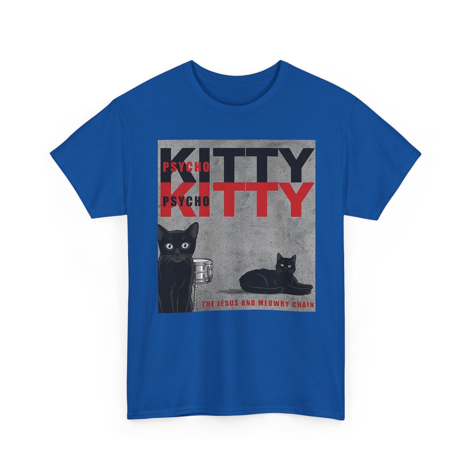Kitty Tee Retro Black Cat Graphic T‑Shirt