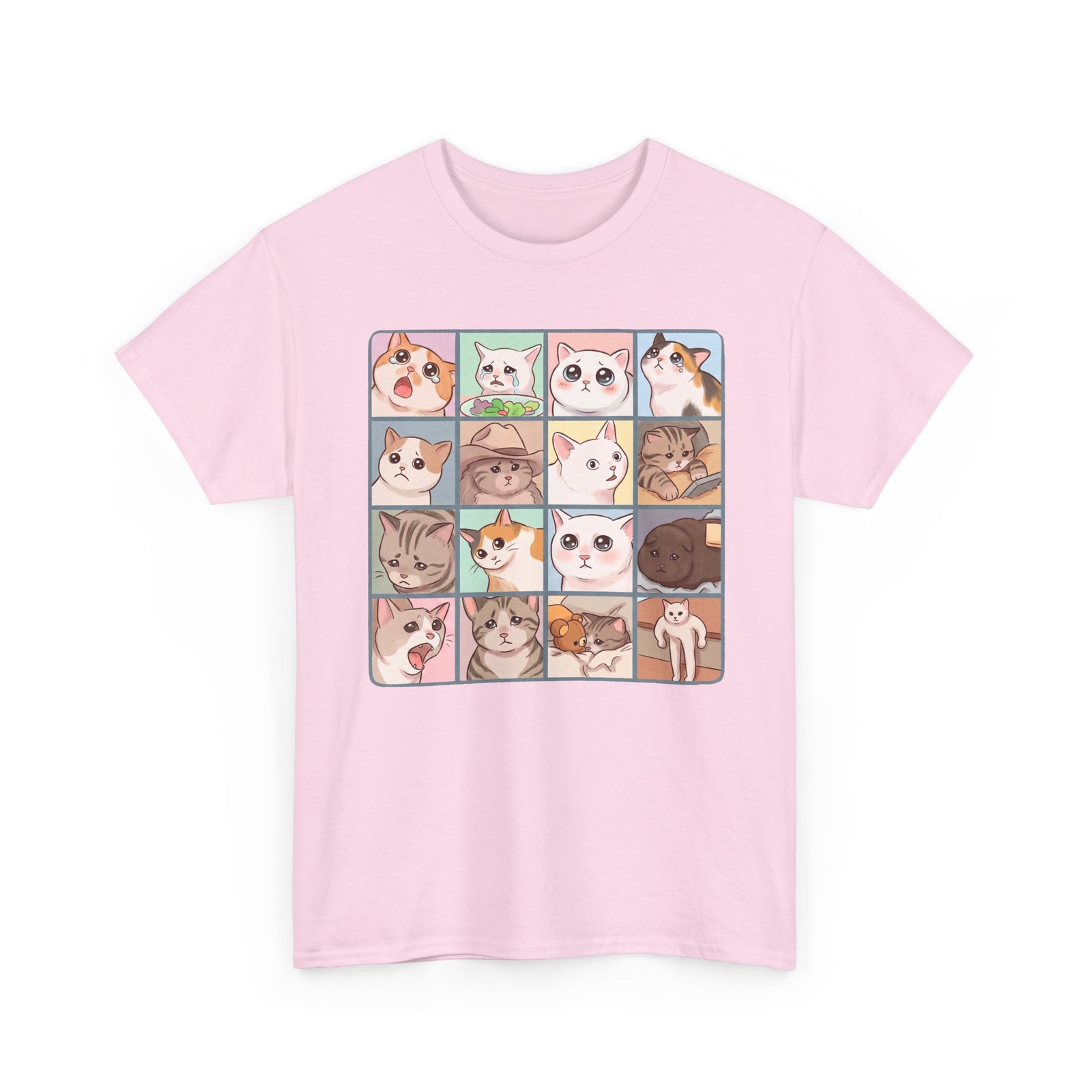 Cat Reactions Tee Funny Cat Memes T-Shirt