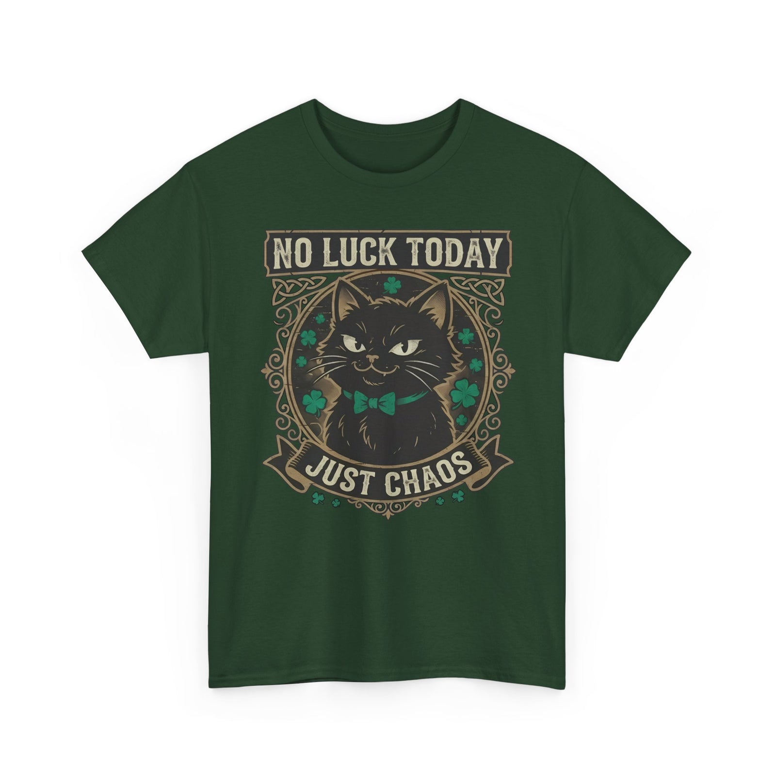 No Luck Today, Just Chaos — Black Cat T-Shirt