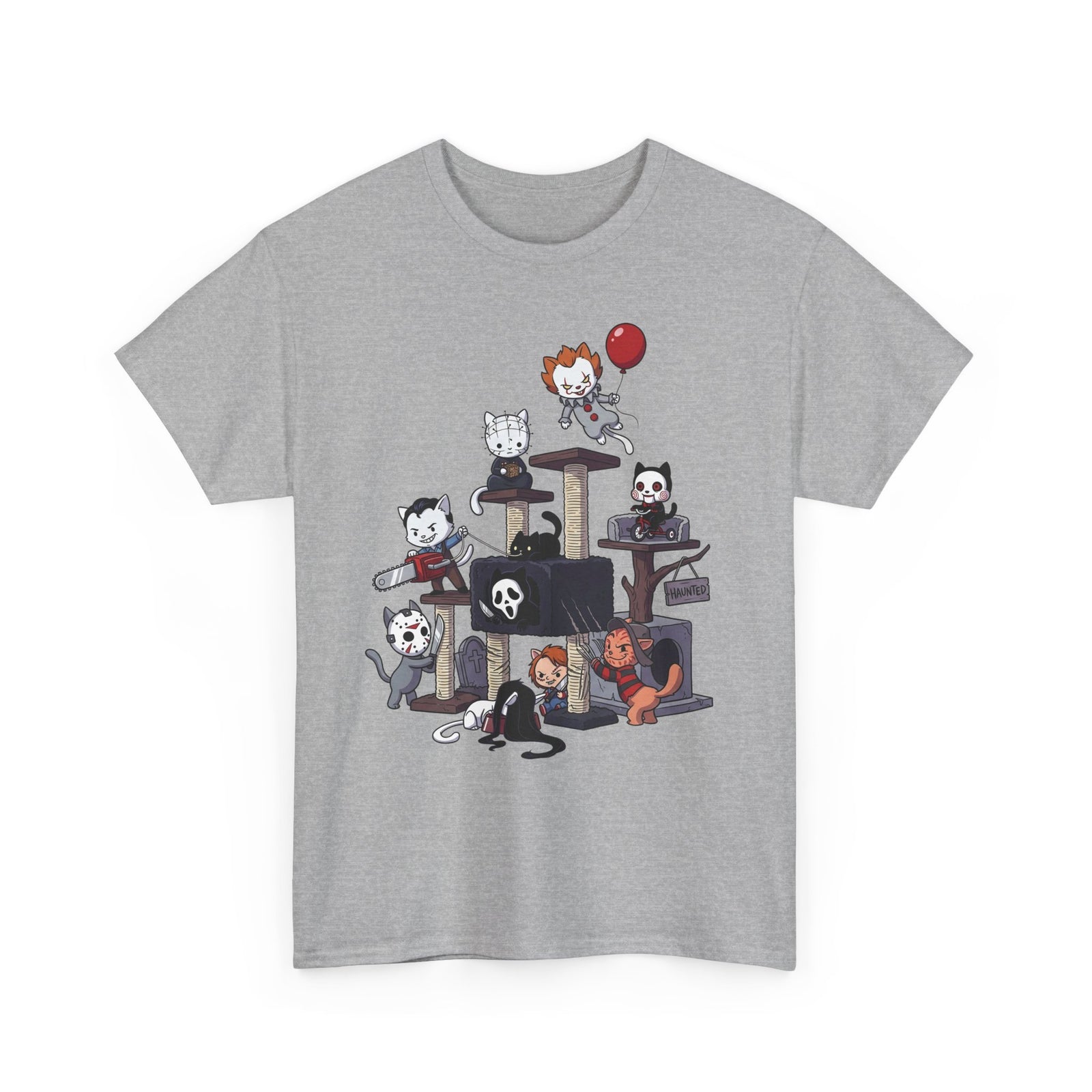 Horror Movie Cats T‑Shirt — Cute Creepy Kitty Playground