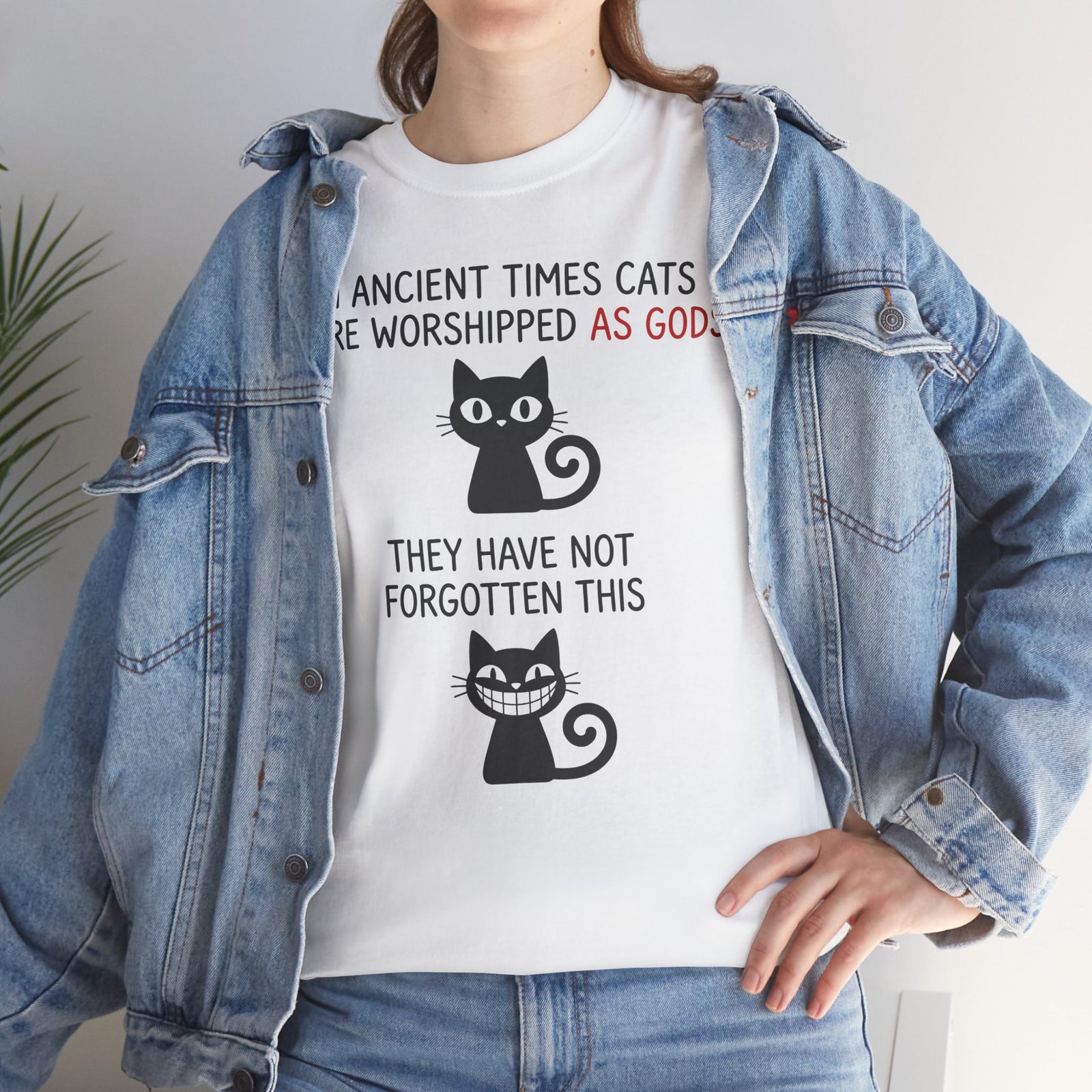 Cat Gods T-Shirt — "In Ancient Times Cats Were Worshipped As Gods" Funny Cat Tee