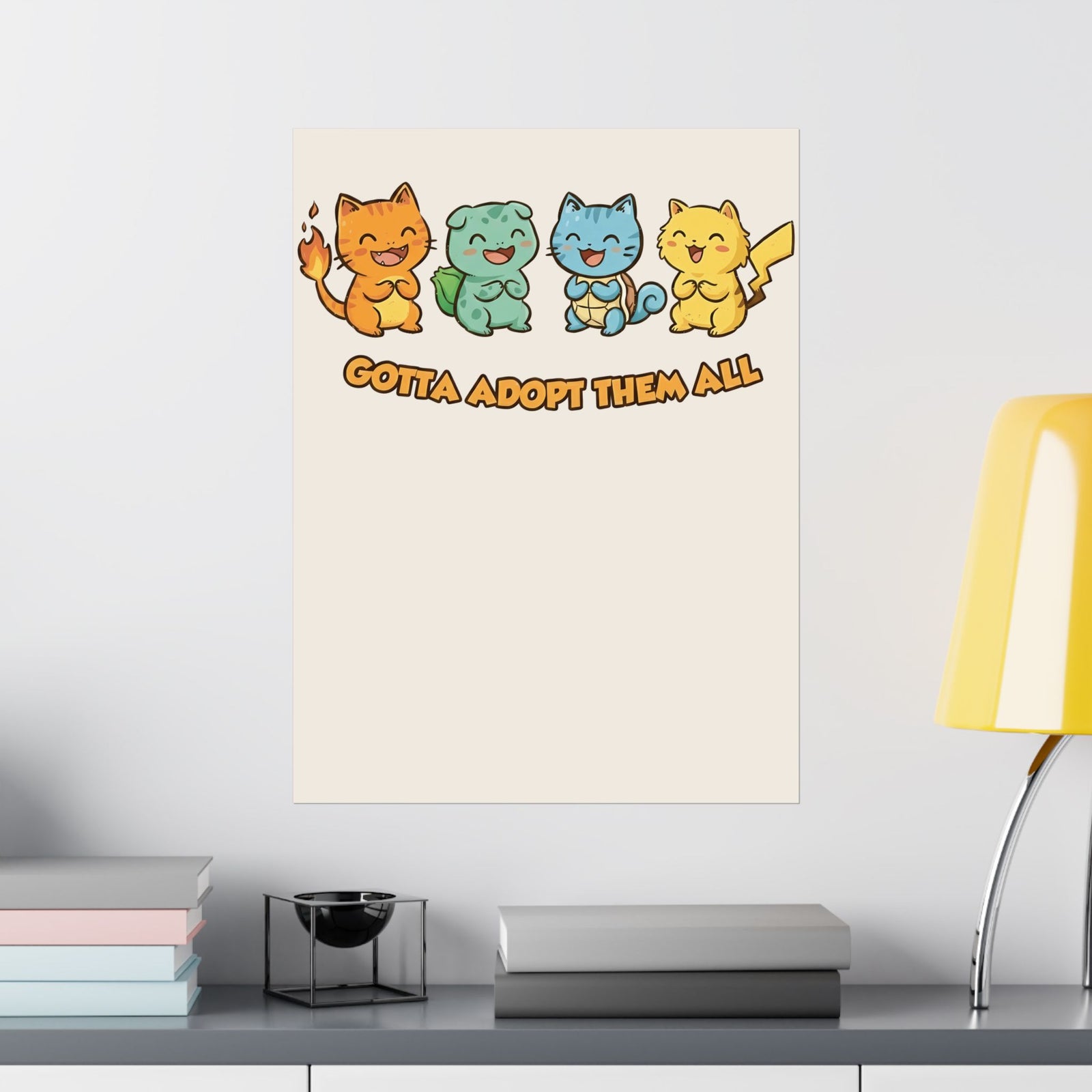 Gotta Adopt Them All Cat Poster