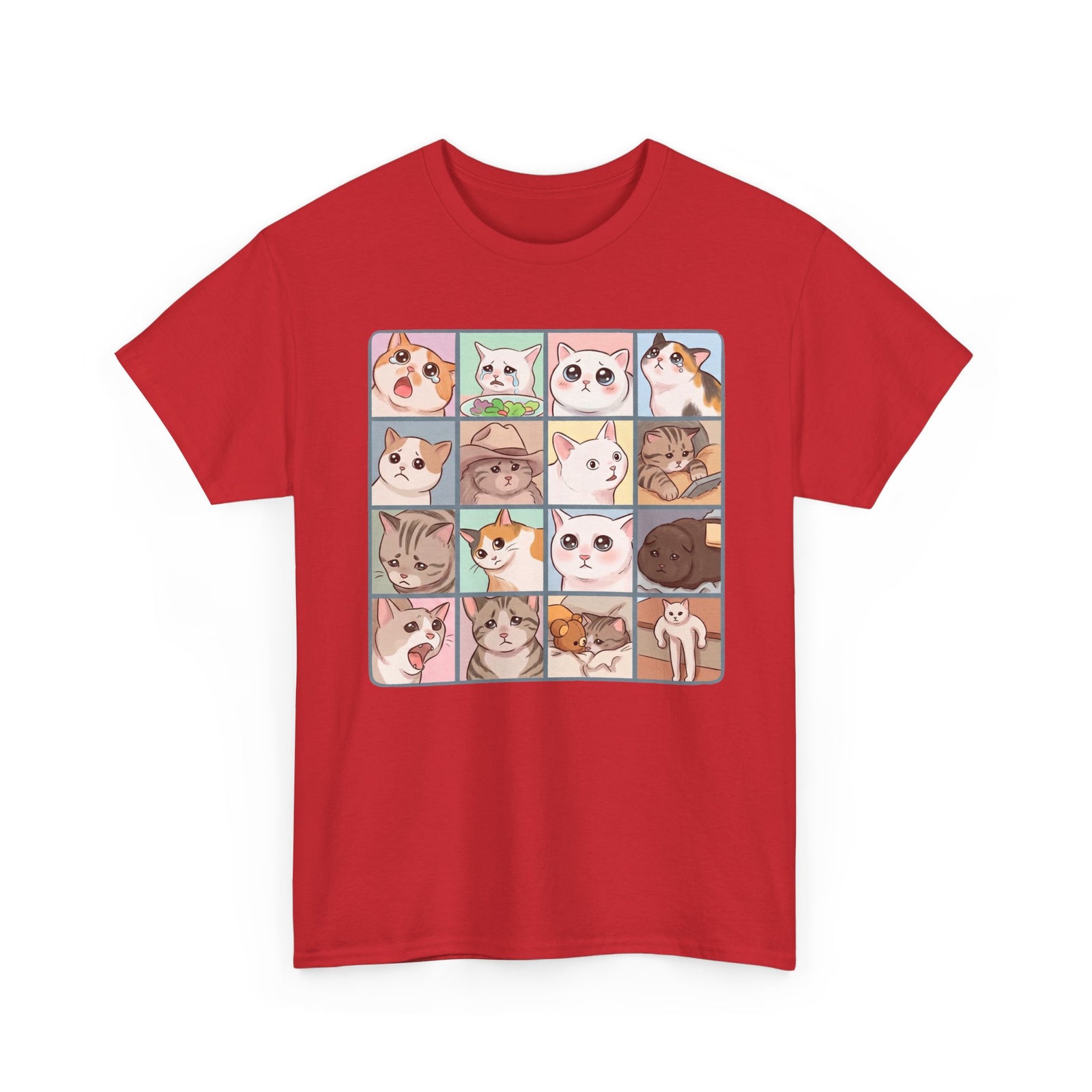 Cat Reactions Tee Funny Cat Memes T-Shirt