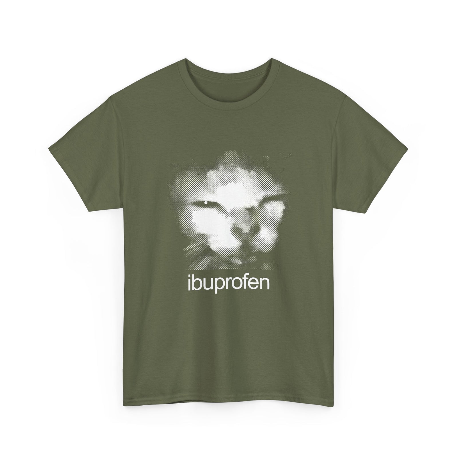 Funny Cat Meme Ibuprofen T-Shirt Humorous Pain Relief Graphic Tee