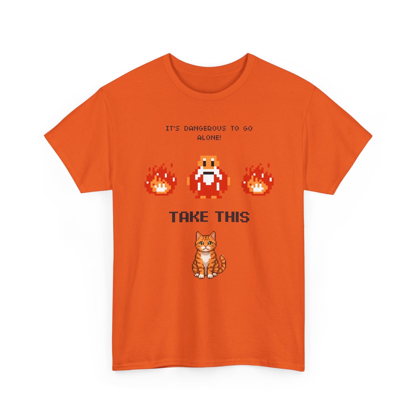 Retro Gamer Cat Shirt, It's Dangerous to Go Alone Take This Cat Tee